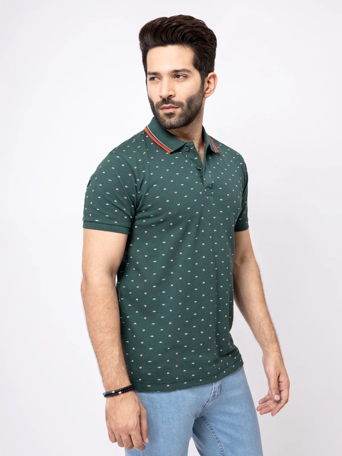 Men's Dark Green Polo Shirt - EMTPS21-010 - Image 2
