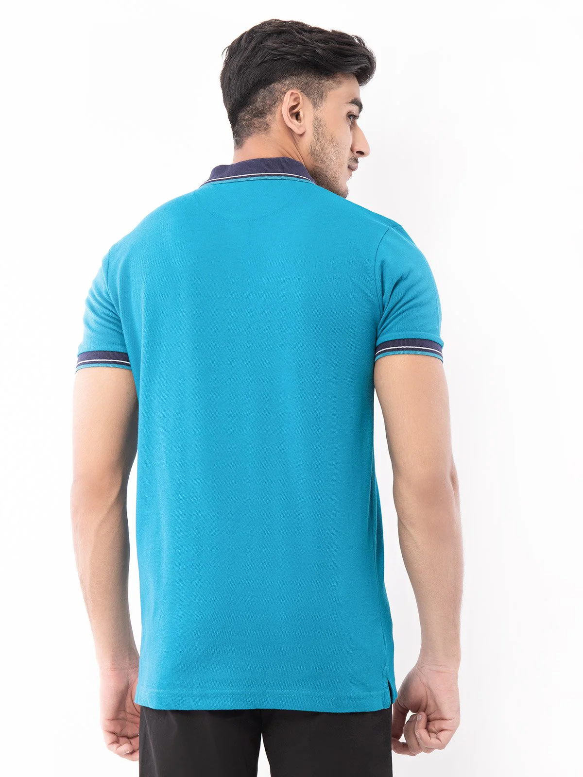 Men's Teal Blue Polo Shirt - EMTPS21-014 - Image 3