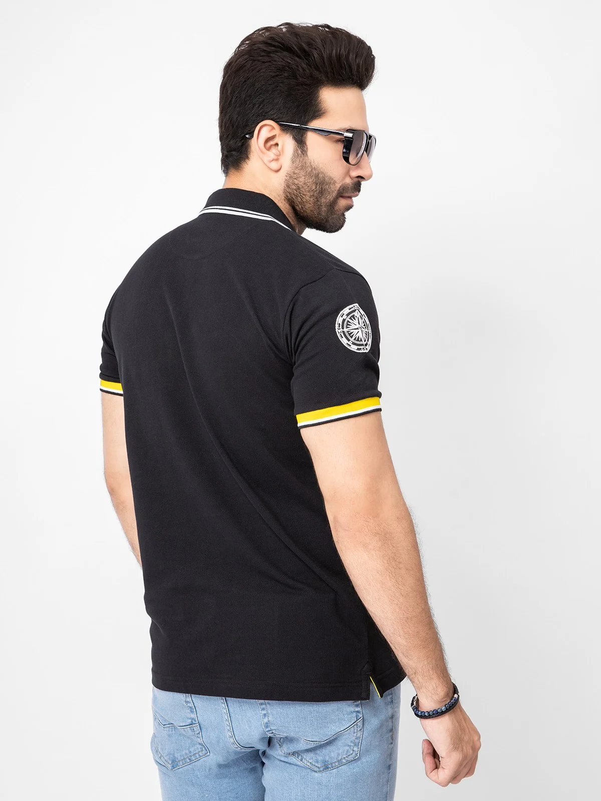 Men's Black Polo Shirt - EMTPS21-016 - Image 2