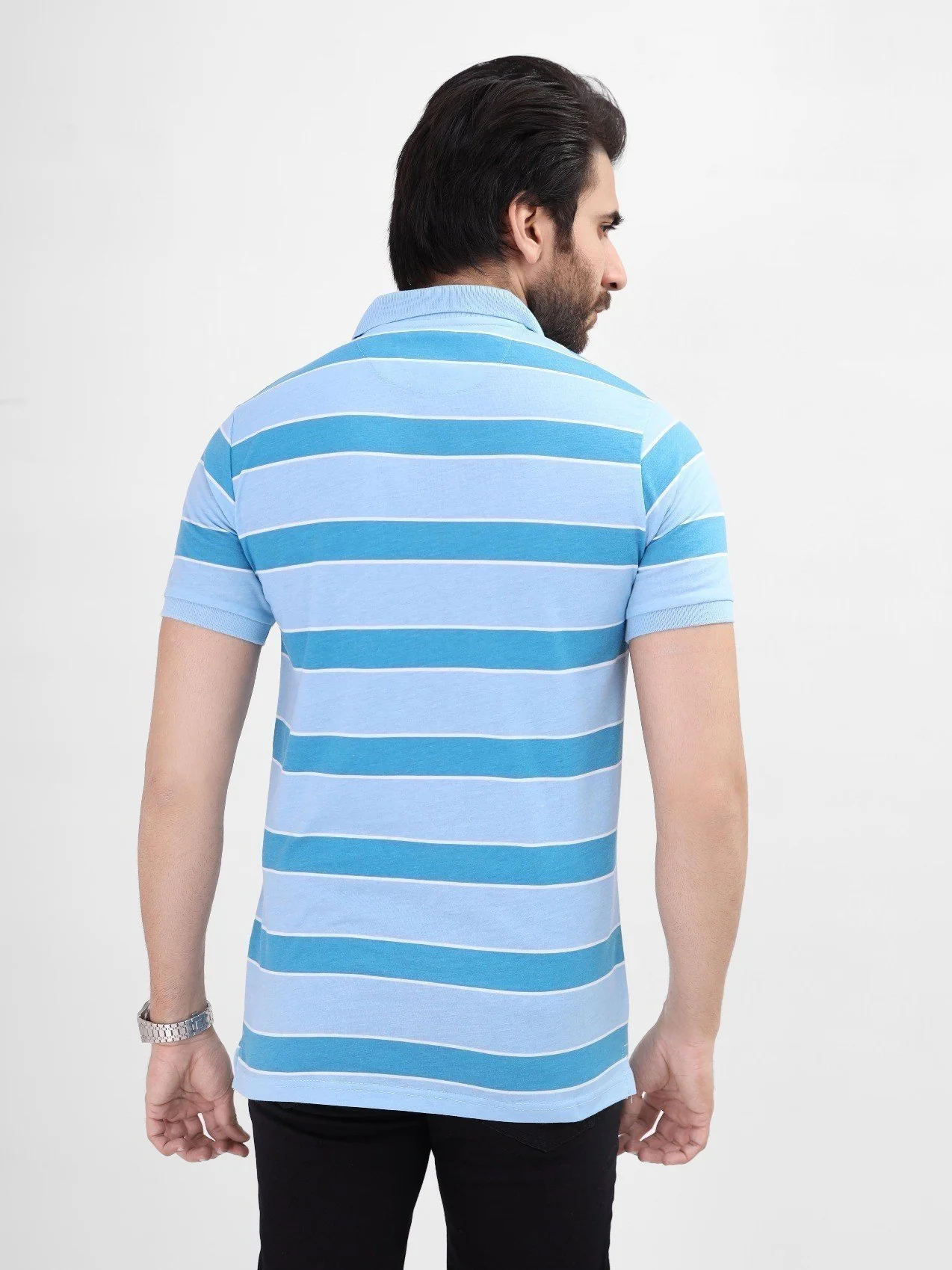 Men's Blue Polo Shirt - EMTPS21-018 - Image 2