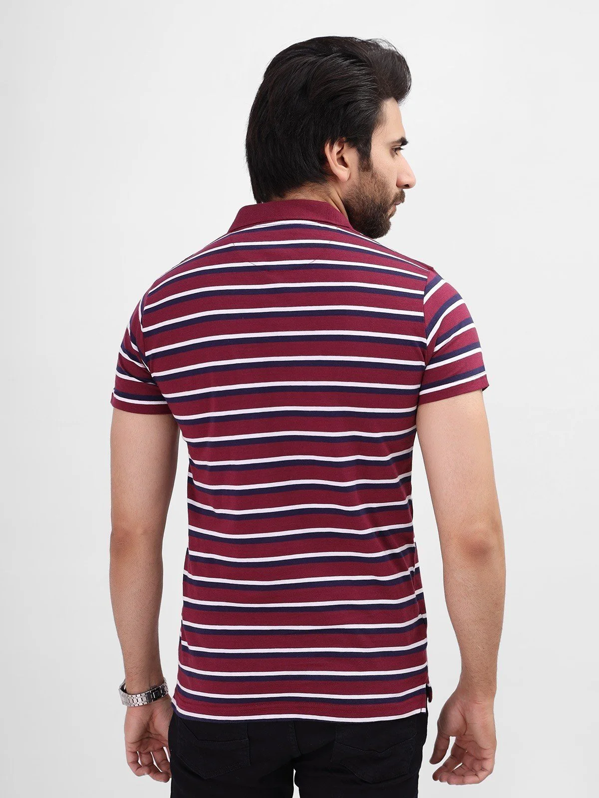 Men's Maroon Polo Shirt - EMTPS21-019 - Image 2