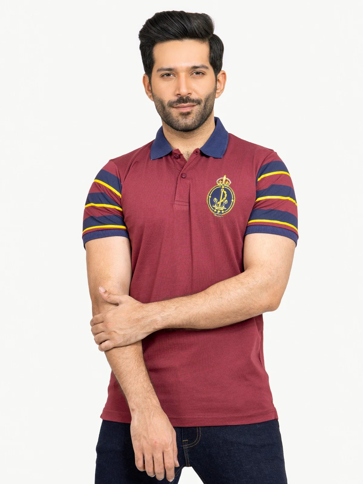 Men's Red Polo Shirt - EMTPS21-022 - Image 2
