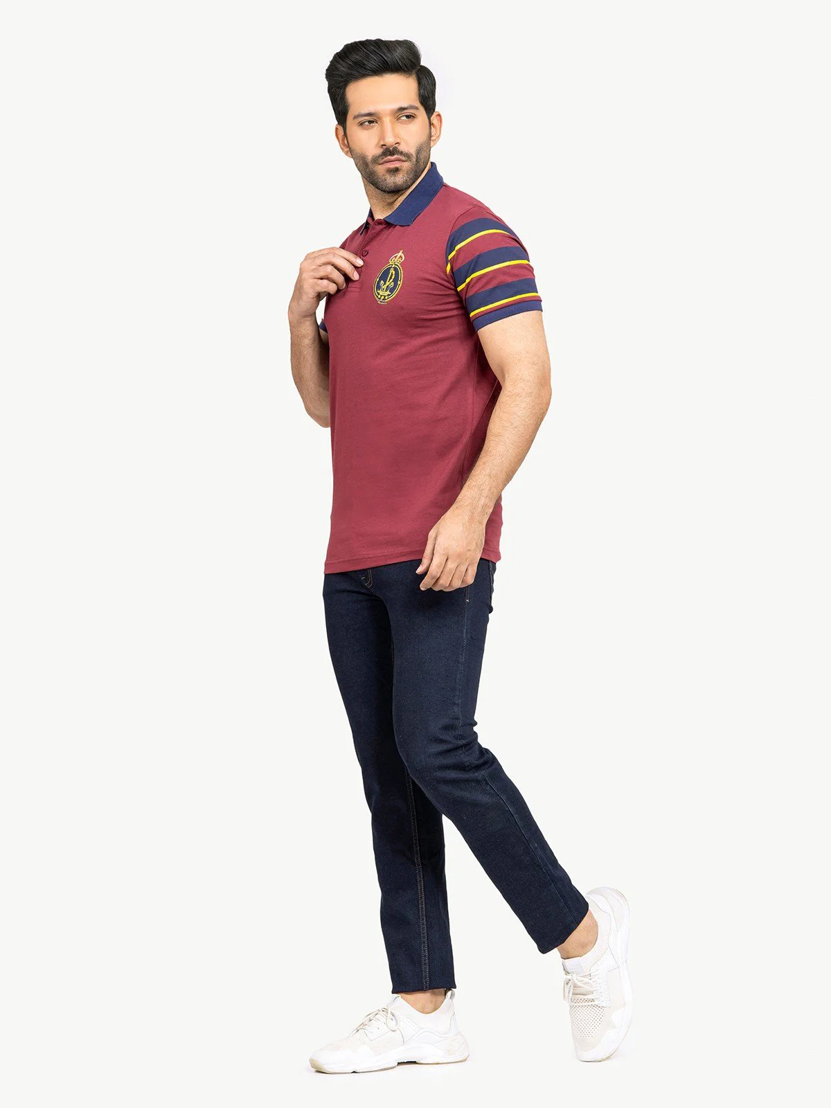 Men's Red Polo Shirt - EMTPS21-022 - Image 3
