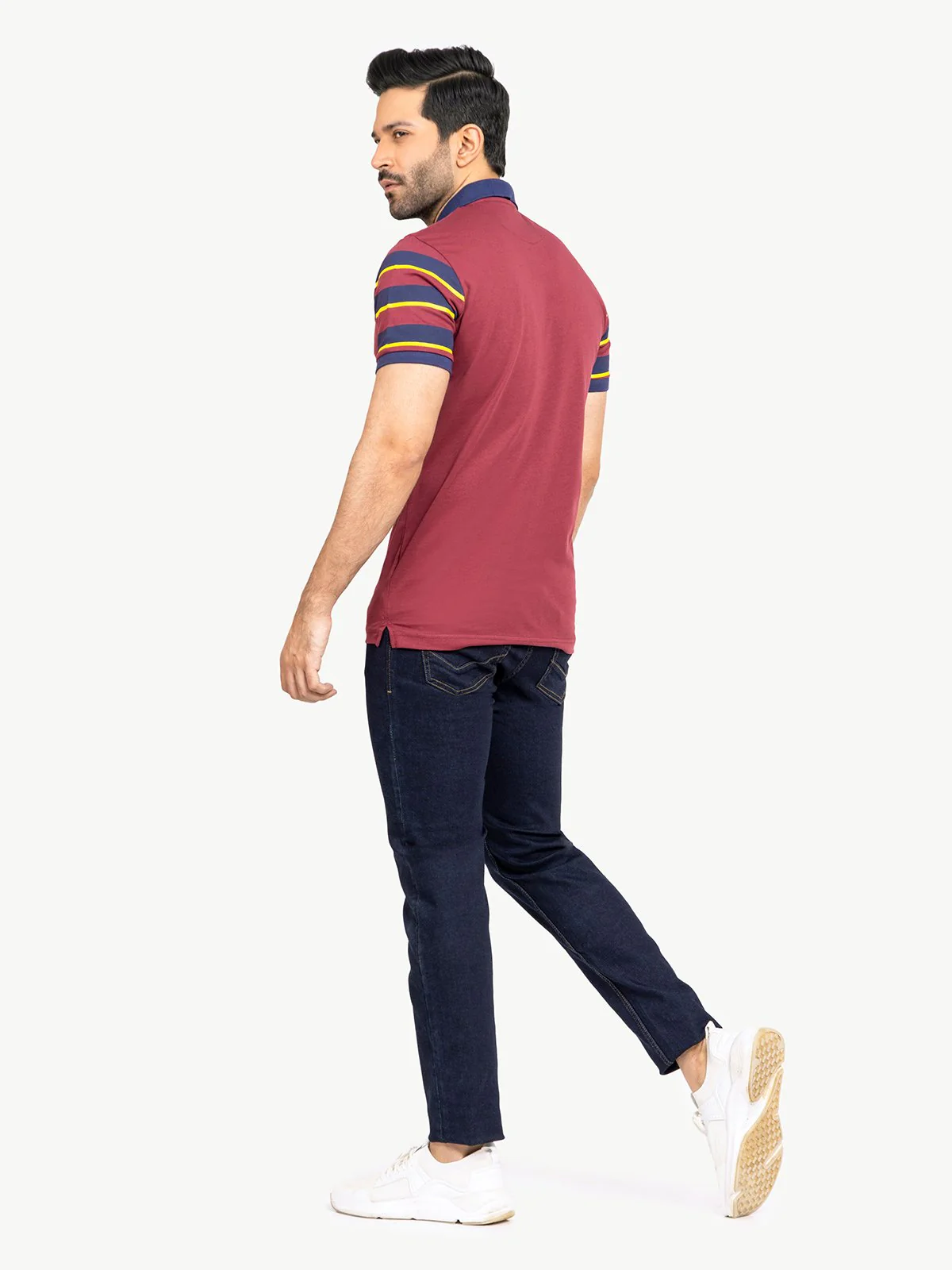 Men's Red Polo Shirt - EMTPS21-022 - Image 4
