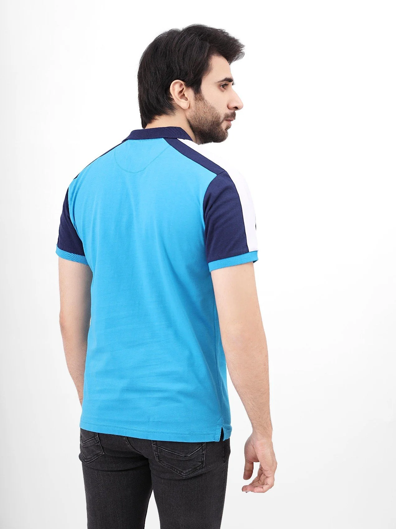 Men's Blue Polo Shirt - EMTPS21-023 - Image 3