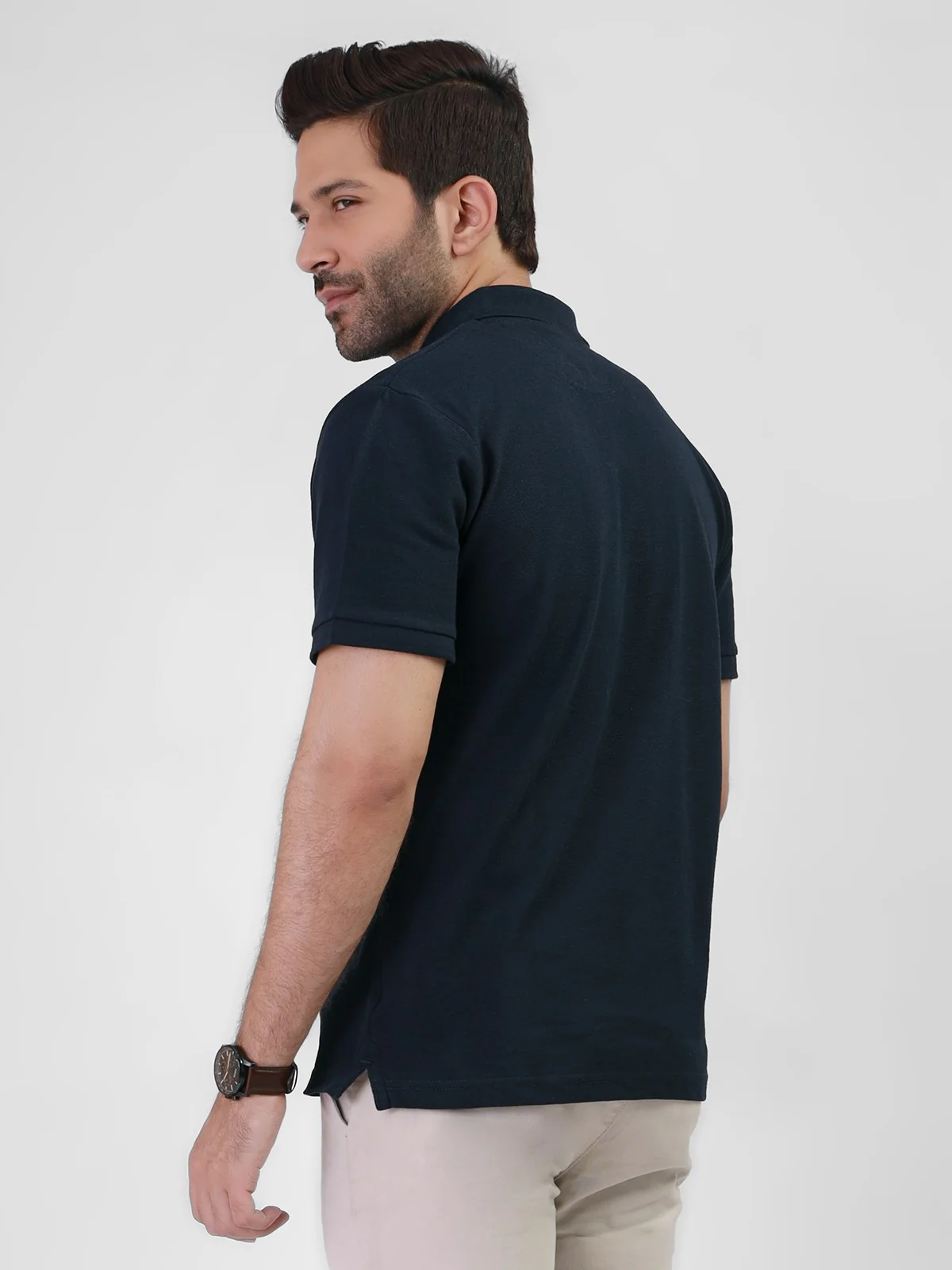 Men's Navy Polo Shirt - EMTPS21-025 - Image 2