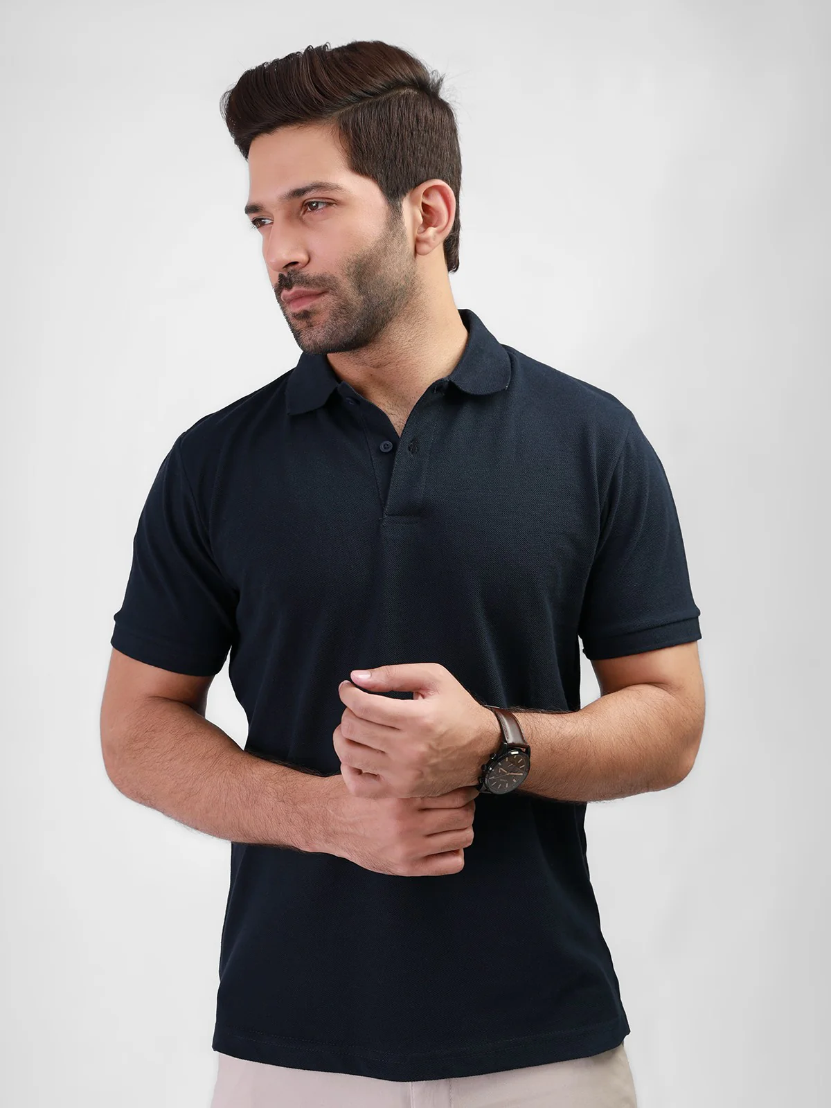 Men's Navy Polo Shirt - EMTPS21-025 - Image 3