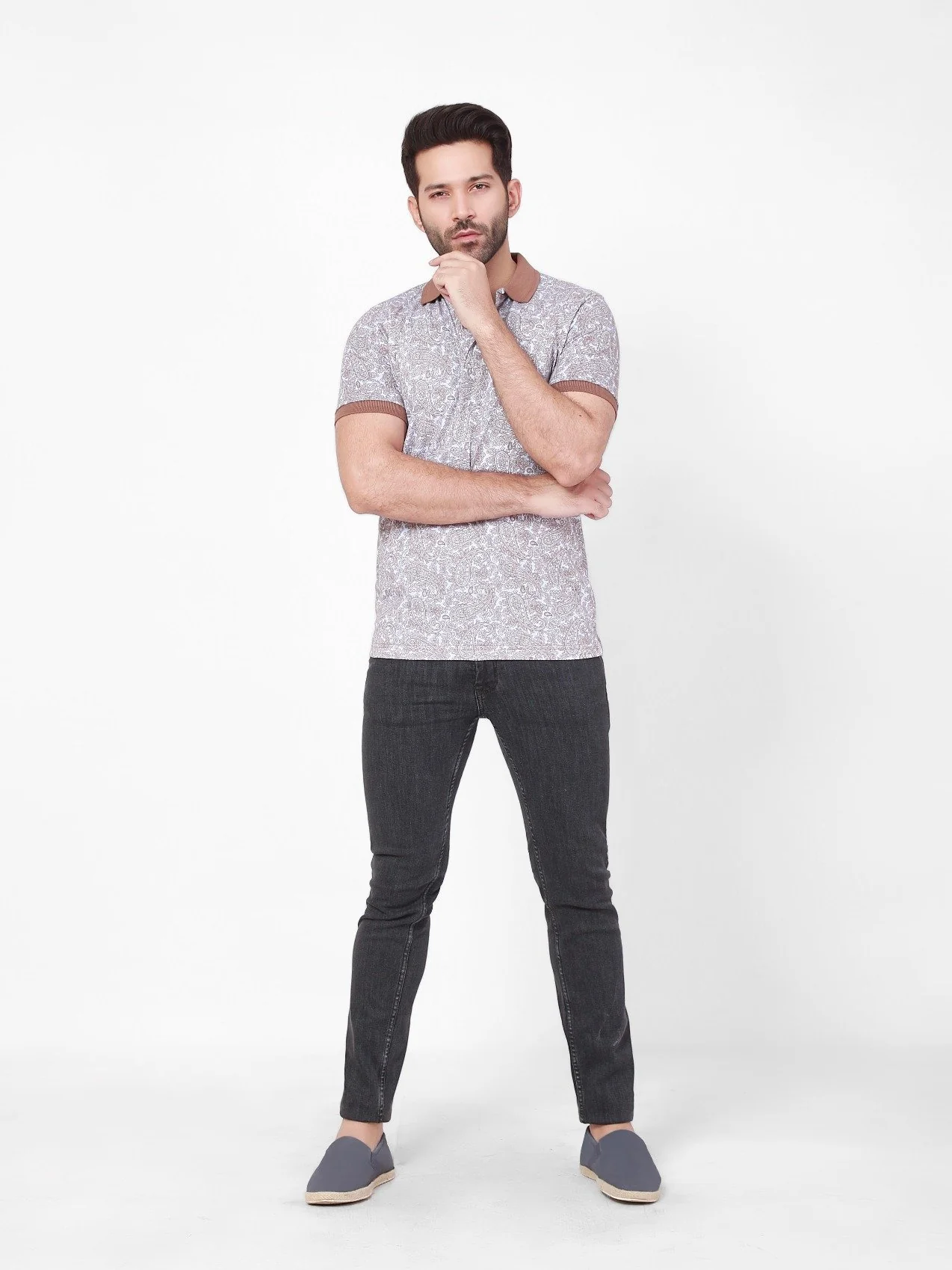 Men's White Polo Shirt - EMTPS21-026 - Image 3