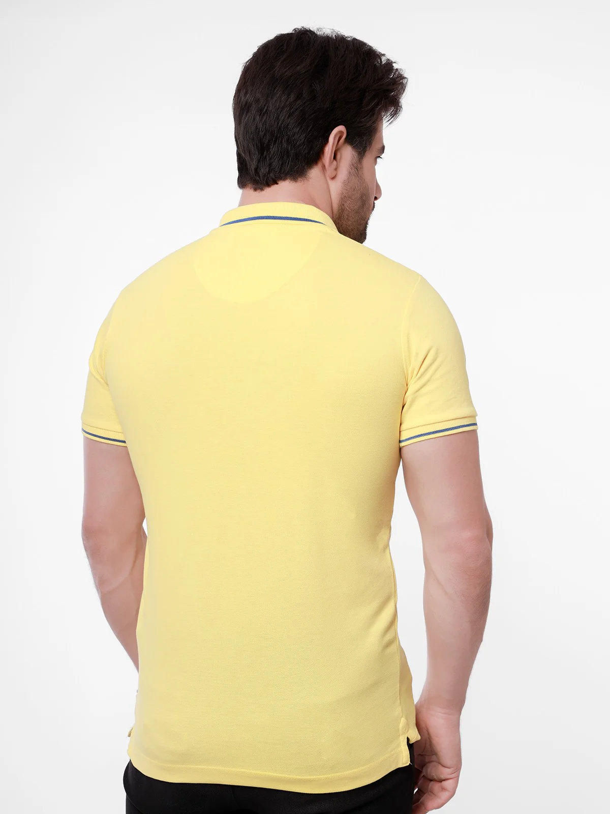 Men's Yellow Polo Shirt - EMTPS21-028 - Image 2