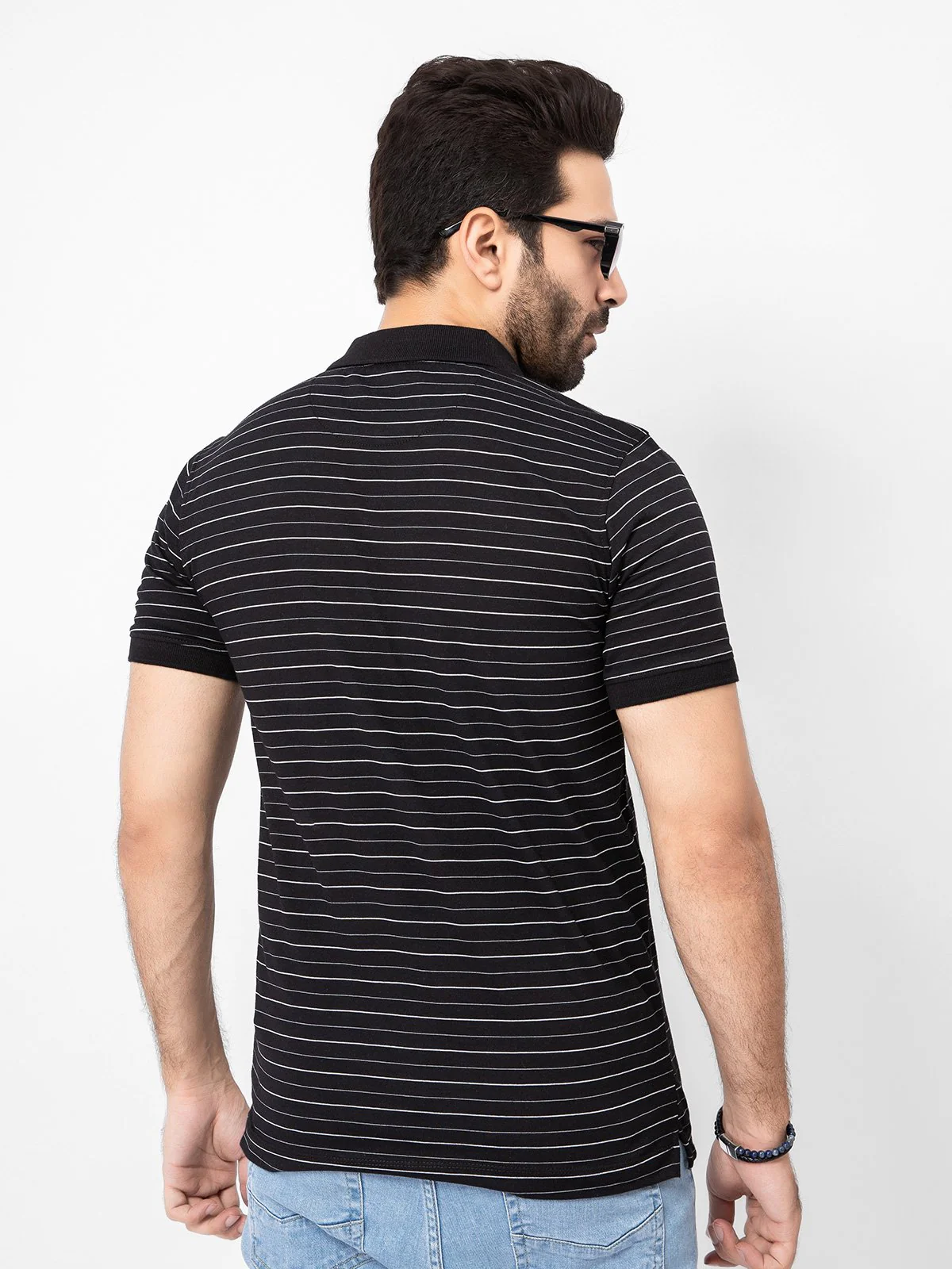 Men's Black Polo Shirt - EMTPS21-029 - Image 2