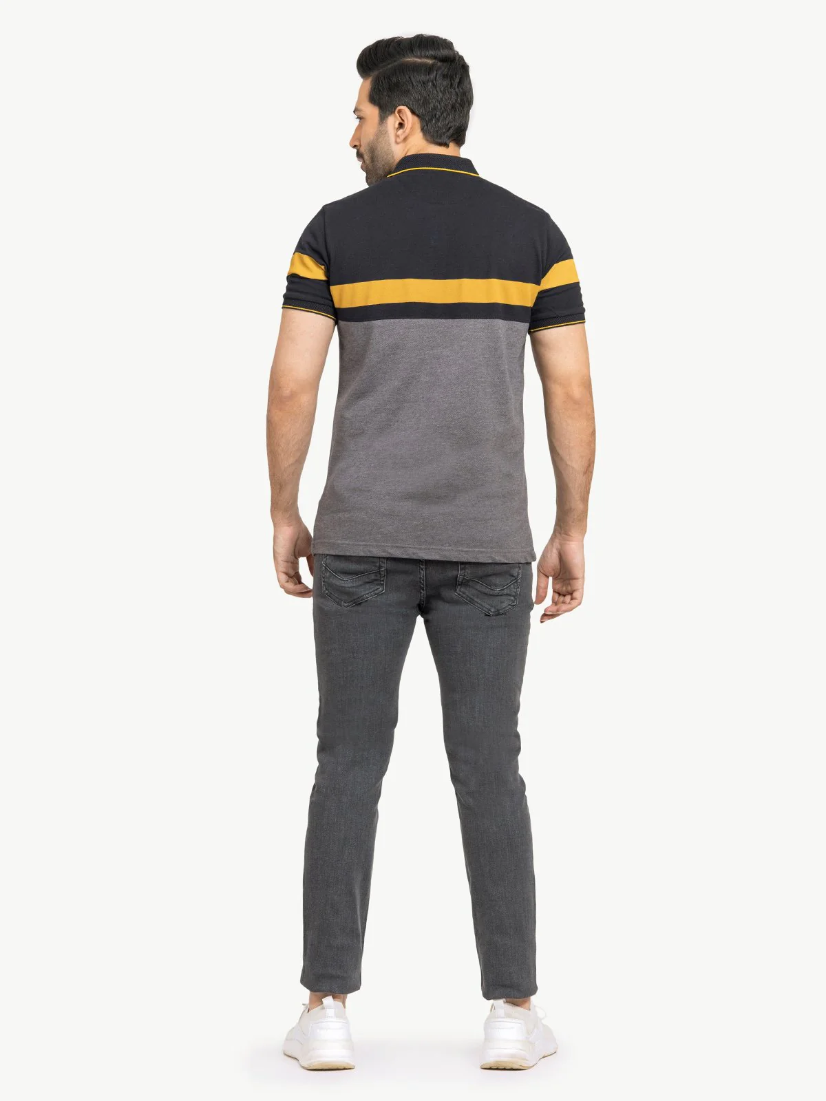Men's Black & Charcoal Polo Shirt - EMTPS21-033 - Image 5