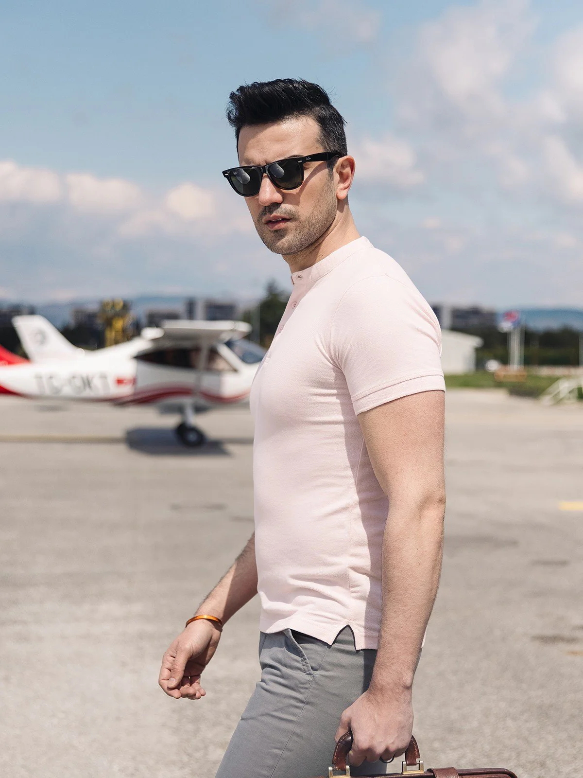 Men's Soft Pink Polo Shirt - EMTPS21-041 - Image 5