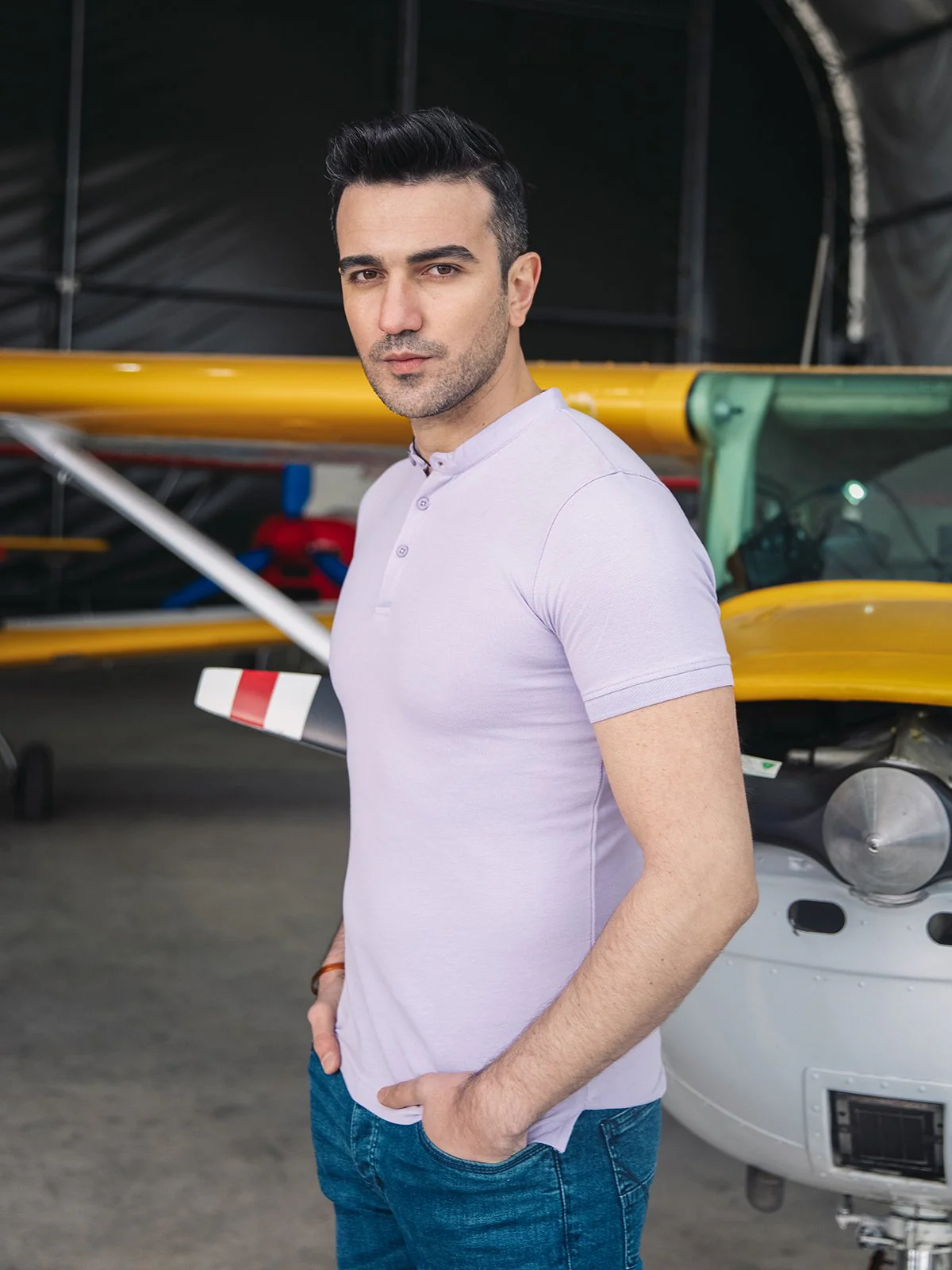 Men's Lavender Polo Shirt - EMTPS21-042 - Image 5