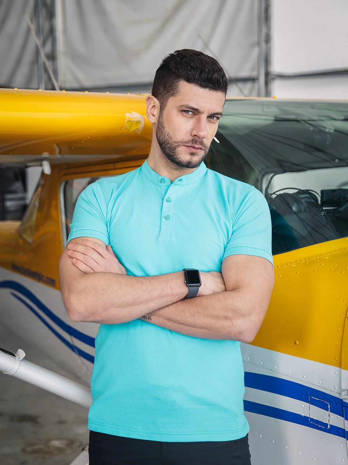 Men's Turquoise Polo Shirt - EMTPS21-043 - Image 3