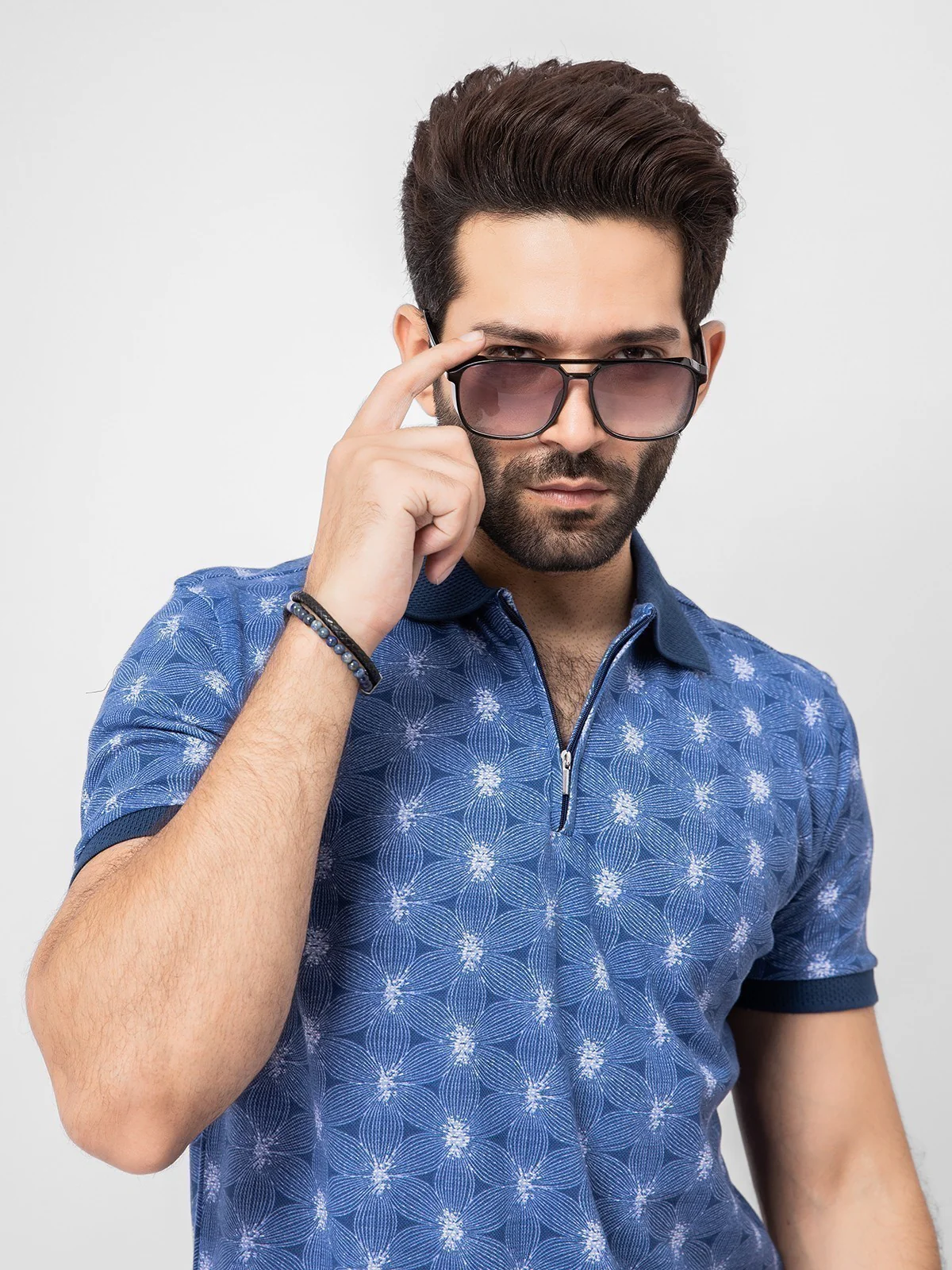 Men's Blue Polo Shirt - EMTPS21-044 - Image 2