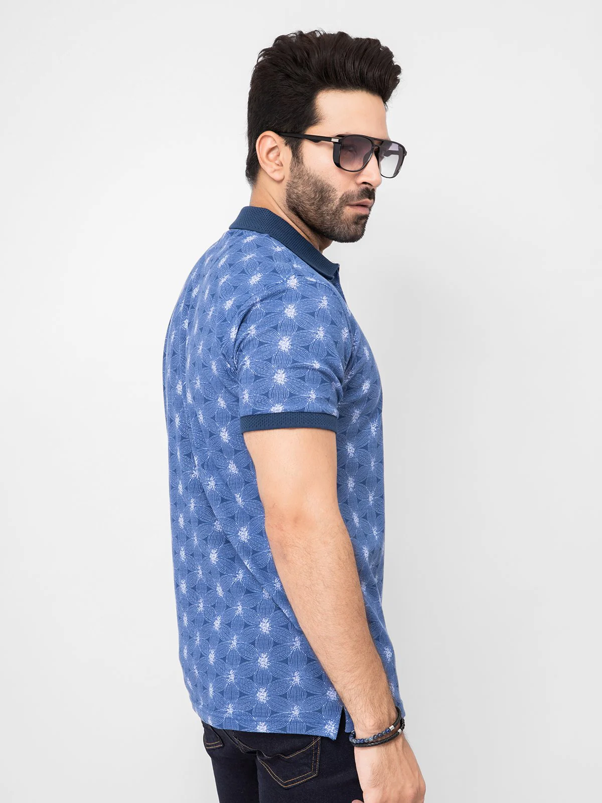 Men's Blue Polo Shirt - EMTPS21-044 - Image 3