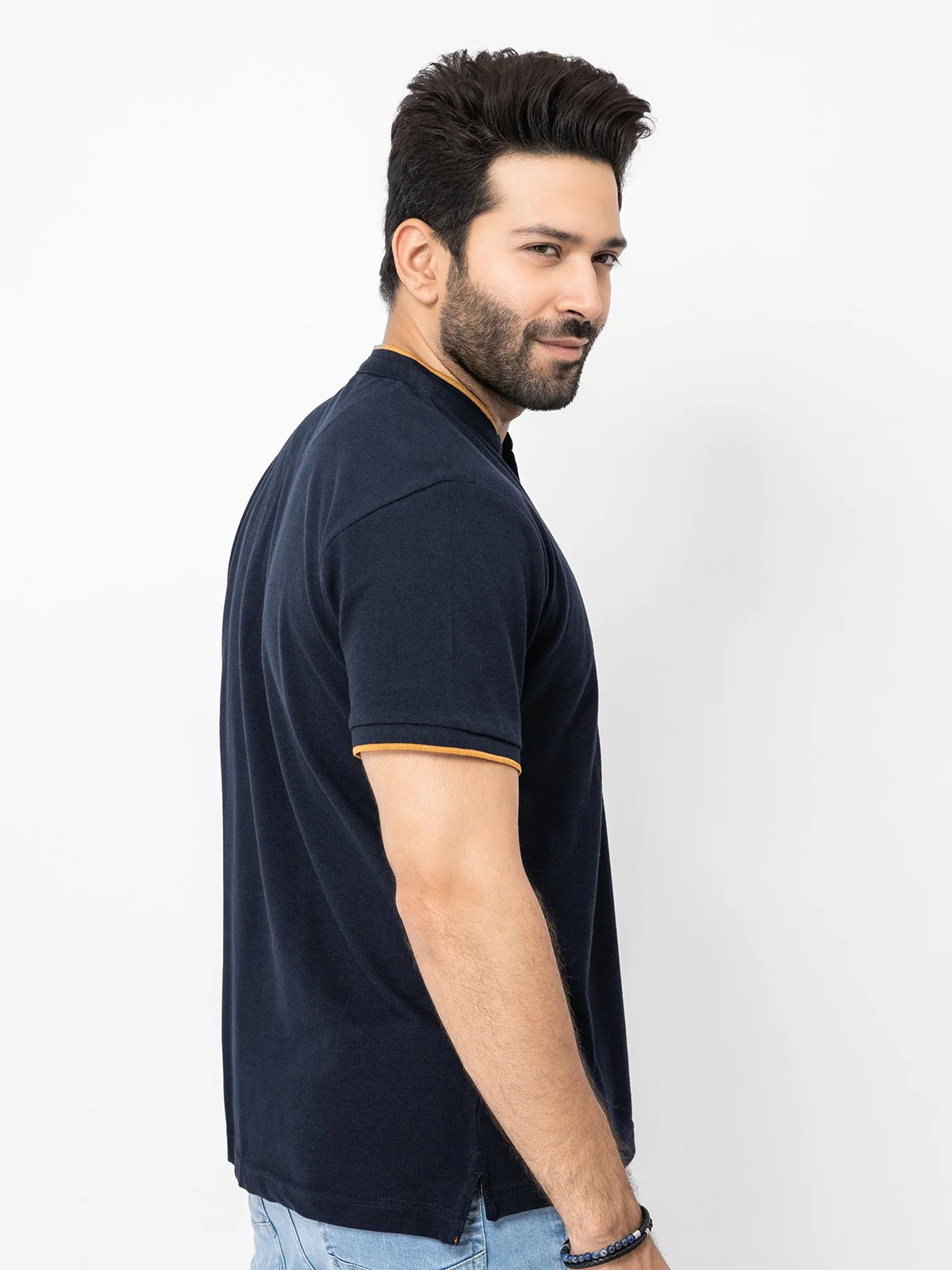 Men's Navy Polo Shirt - EMTPS21-045 - Image 2