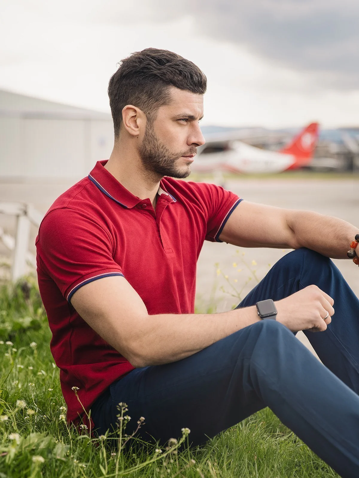 Men's Maroon Polo Shirt - EMTPS21-046 - Image 4