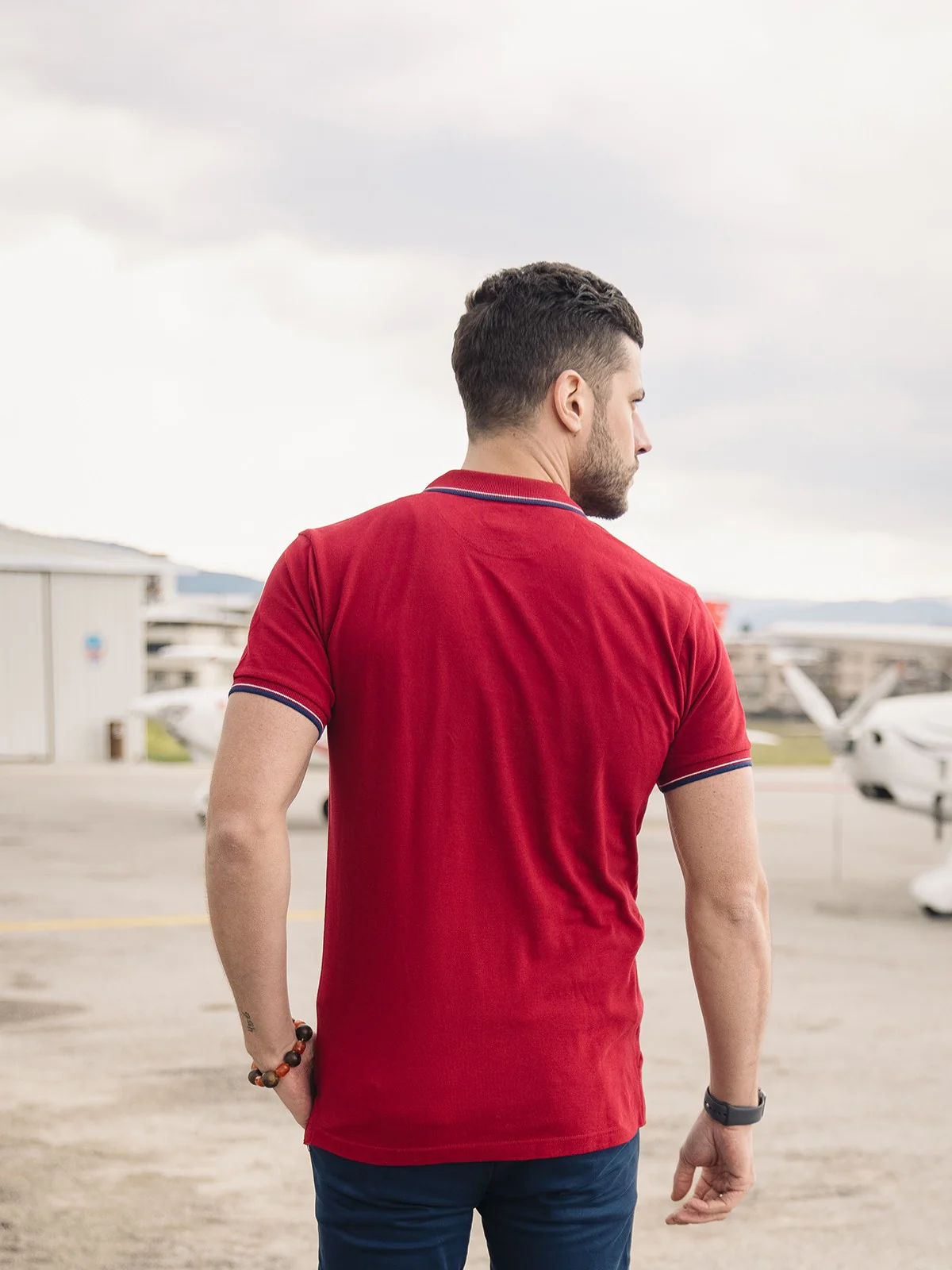 Men's Maroon Polo Shirt - EMTPS21-046 - Image 5