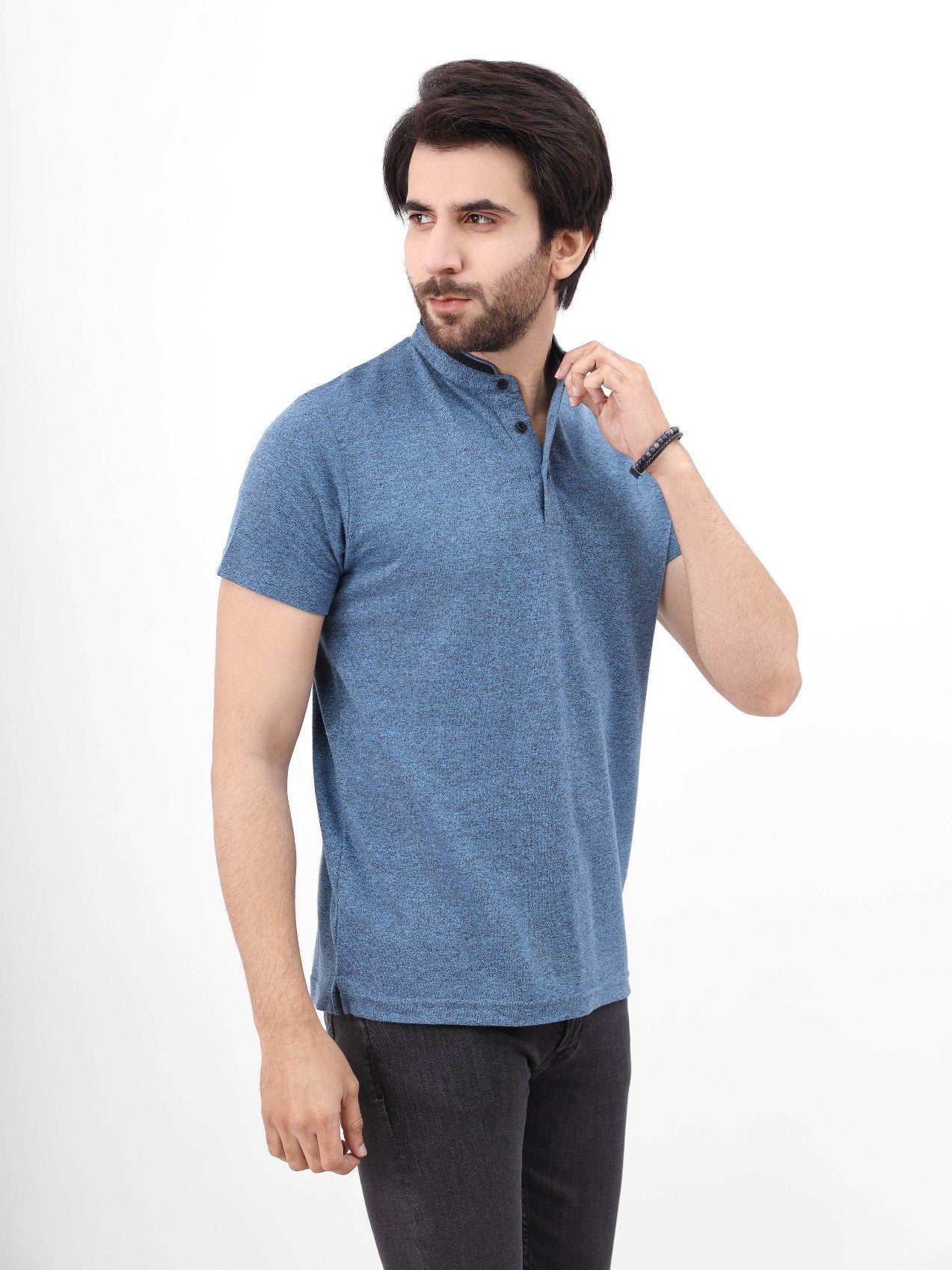 Men's Light Blue Polo Shirt - EMTPS21-047 - Image 2