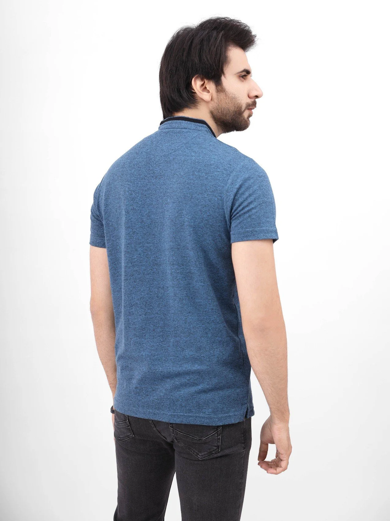 Men's Light Blue Polo Shirt - EMTPS21-047 - Image 3