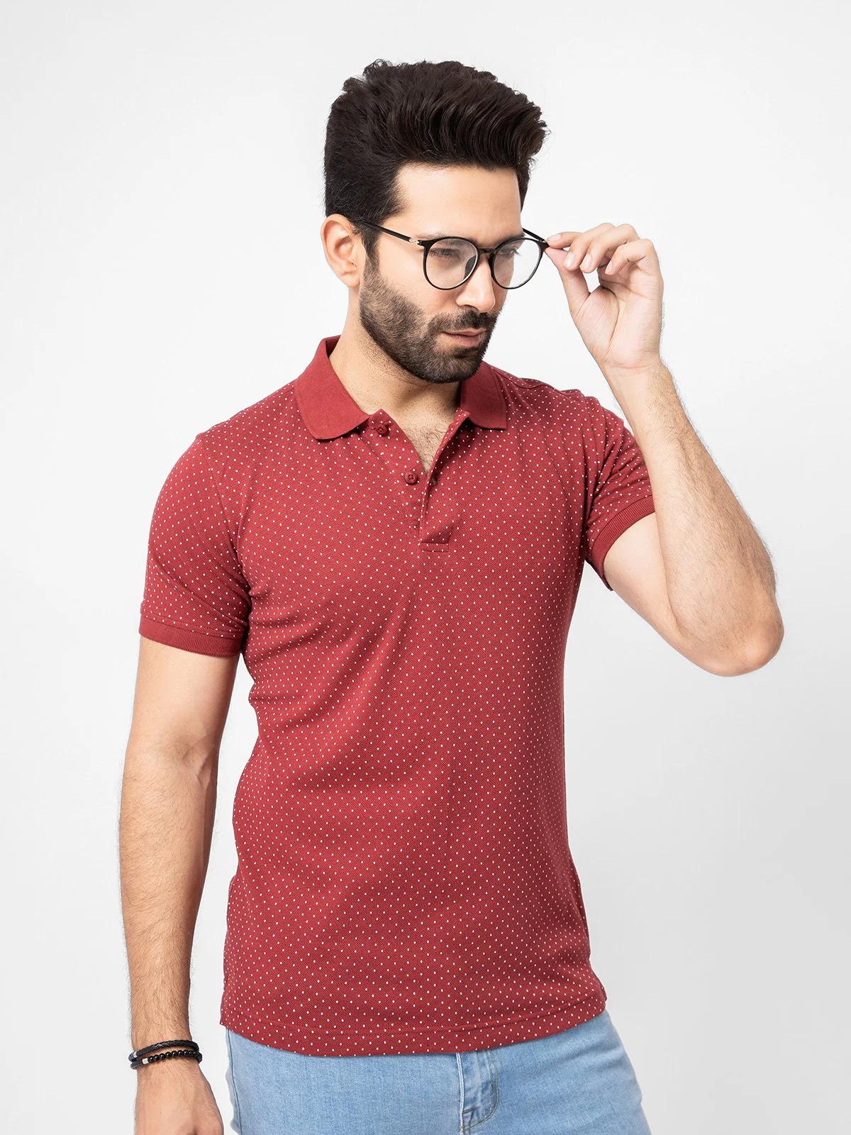 Men's Maroon Polo Shirt - EMTPS21-048 - Image 2