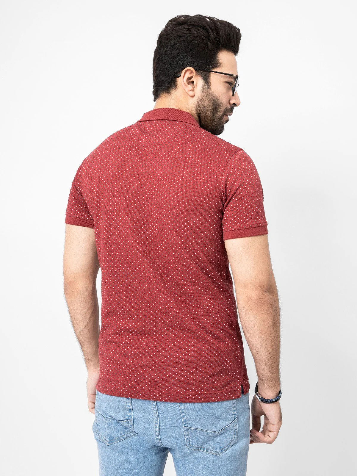 Men's Maroon Polo Shirt - EMTPS21-048 - Image 3