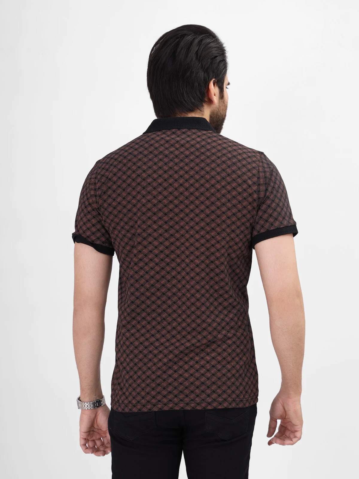 Men's Black Polo Shirt - EMTPS21-049 - Image 2