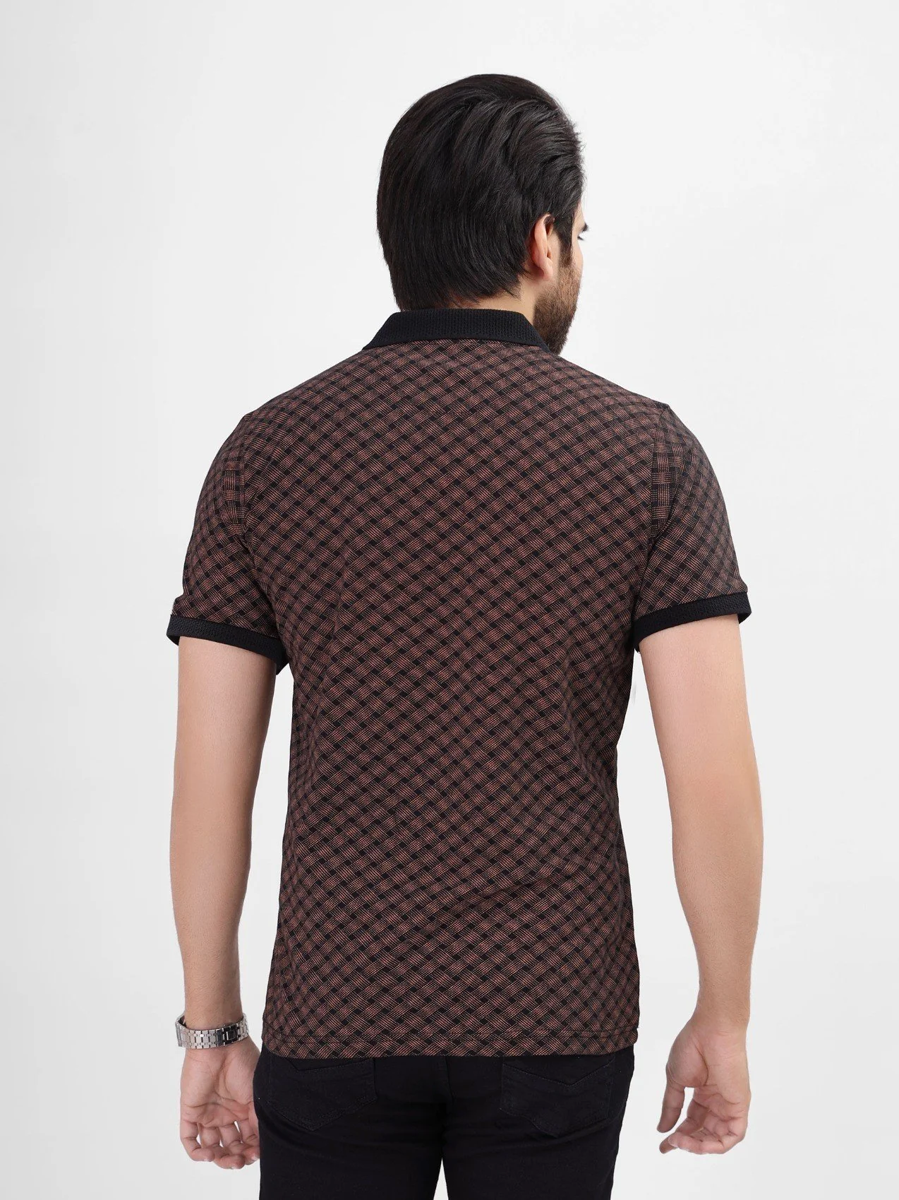 Men's Black Polo Shirt - EMTPS21-049 - Image 4