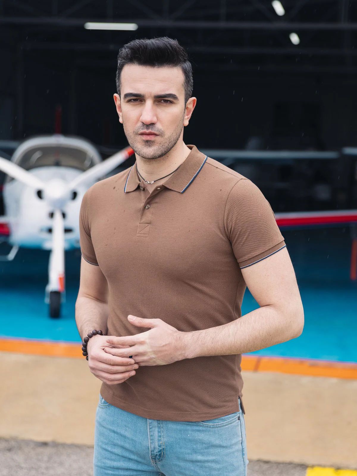 Men's Brown Polo Shirt - EMTPS21-050 - Image 2