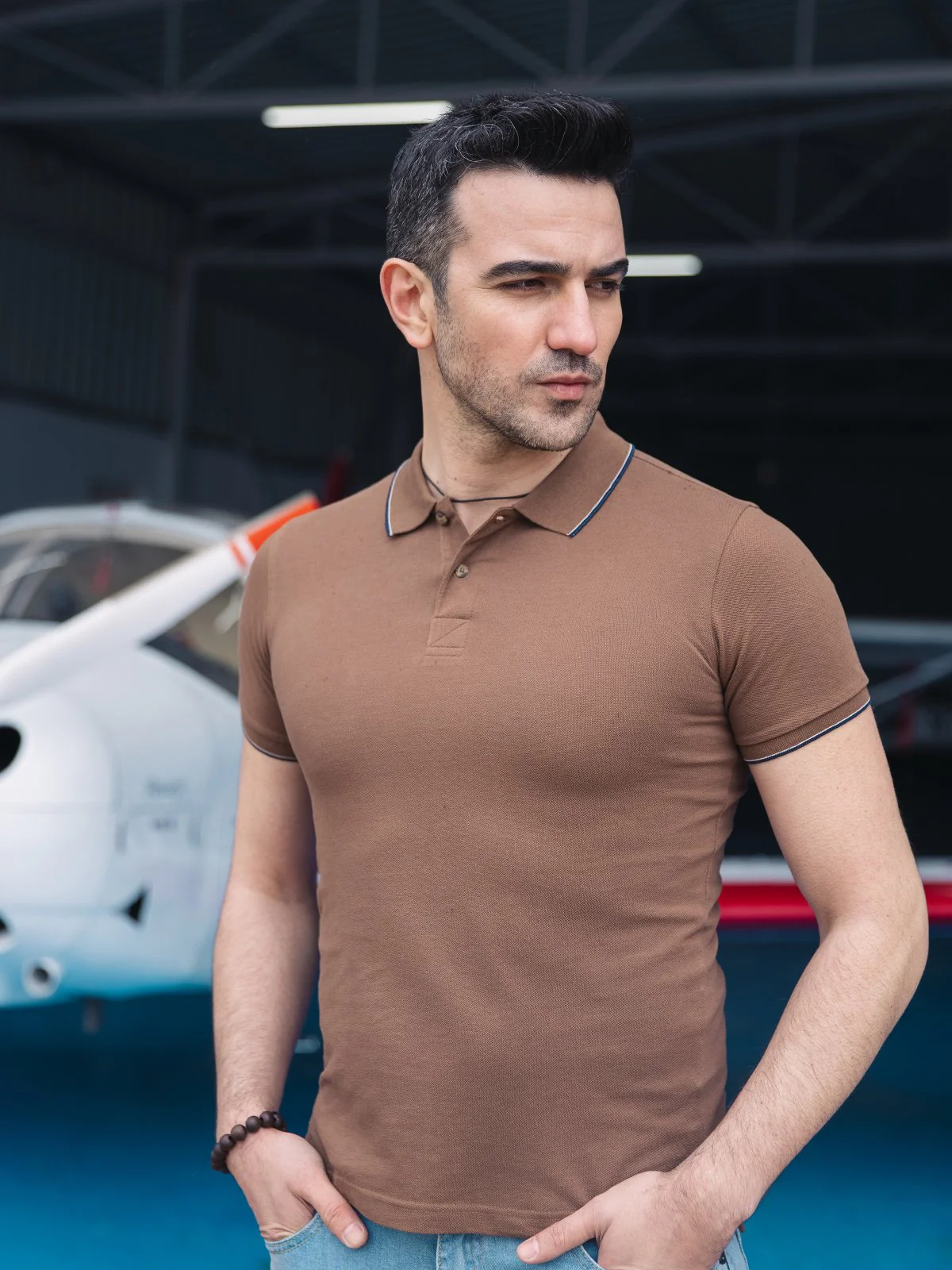 Men's Brown Polo Shirt - EMTPS21-050 - Image 5