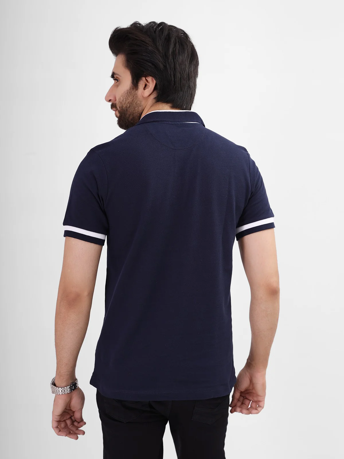 Men's Navy Polo Shirt - EMTPS21-055 - Image 2