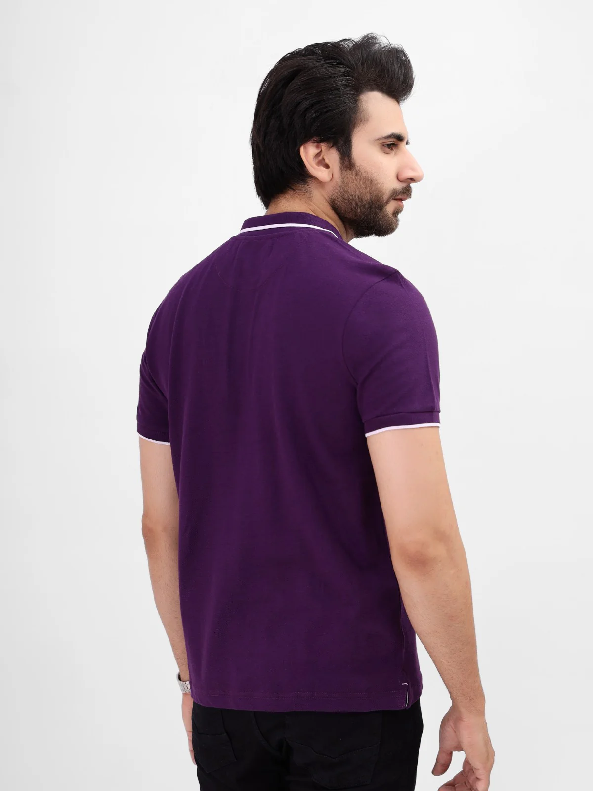 Men's Purple Polo Shirt - EMTPS21-060 - Image 2