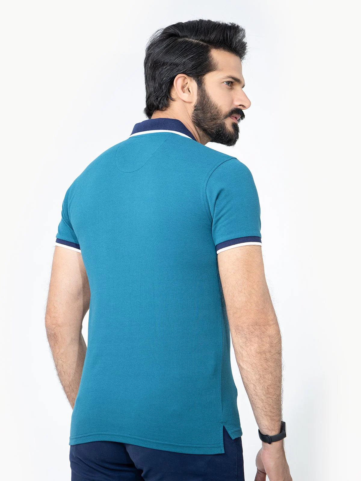 Men's Teal Blue Polo Shirt - EMTPS22-003 - Image 4