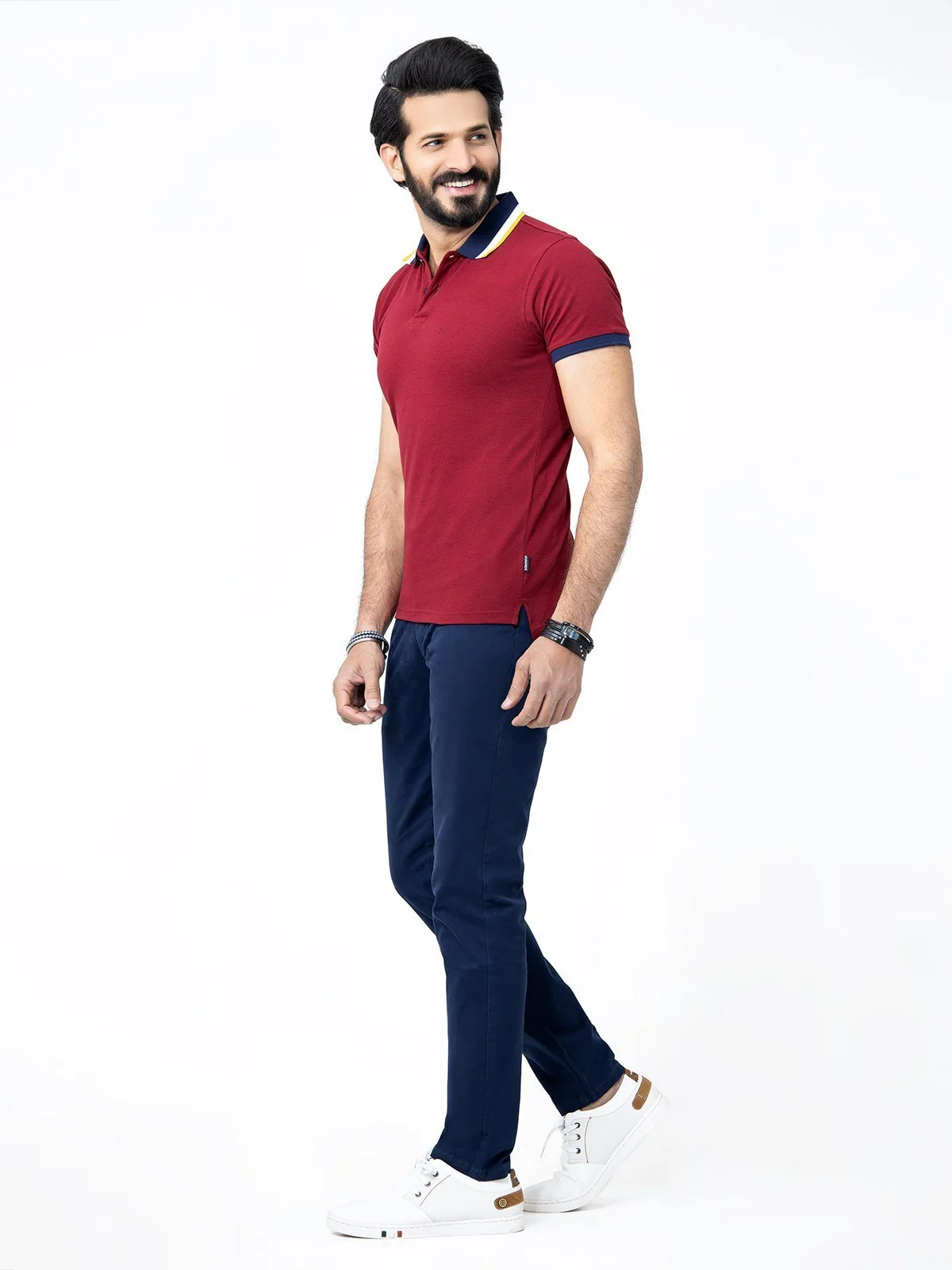 Men's Burgundy Polo Shirt - EMTPS22-005 - Image 5