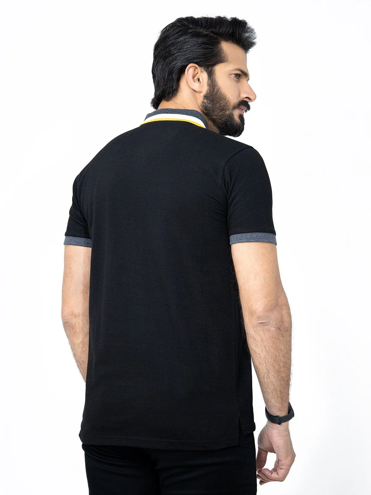 Men's Black Polo Shirt - EMTPS22-006 - Image 3