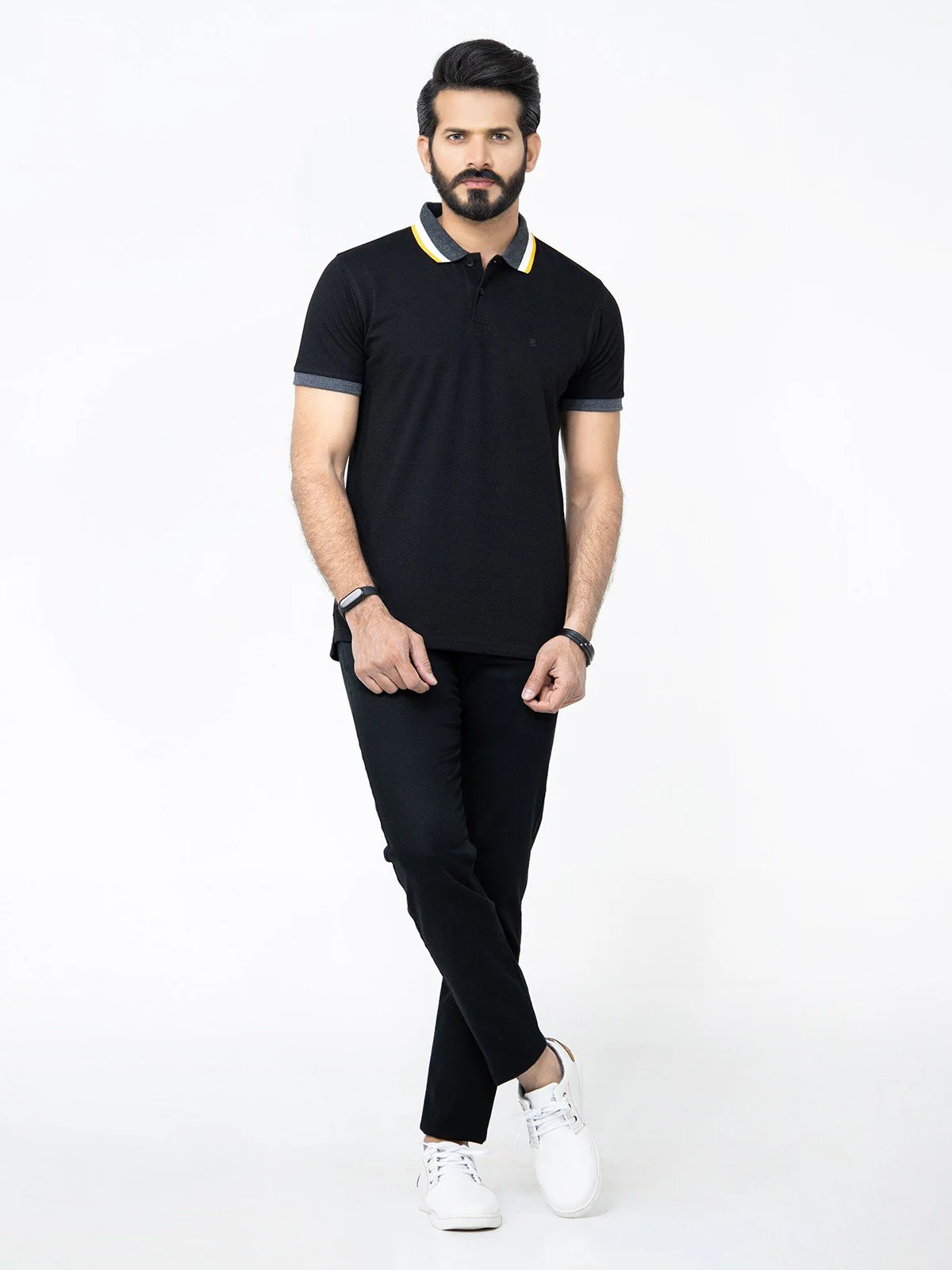 Men's Black Polo Shirt - EMTPS22-006 - Image 4