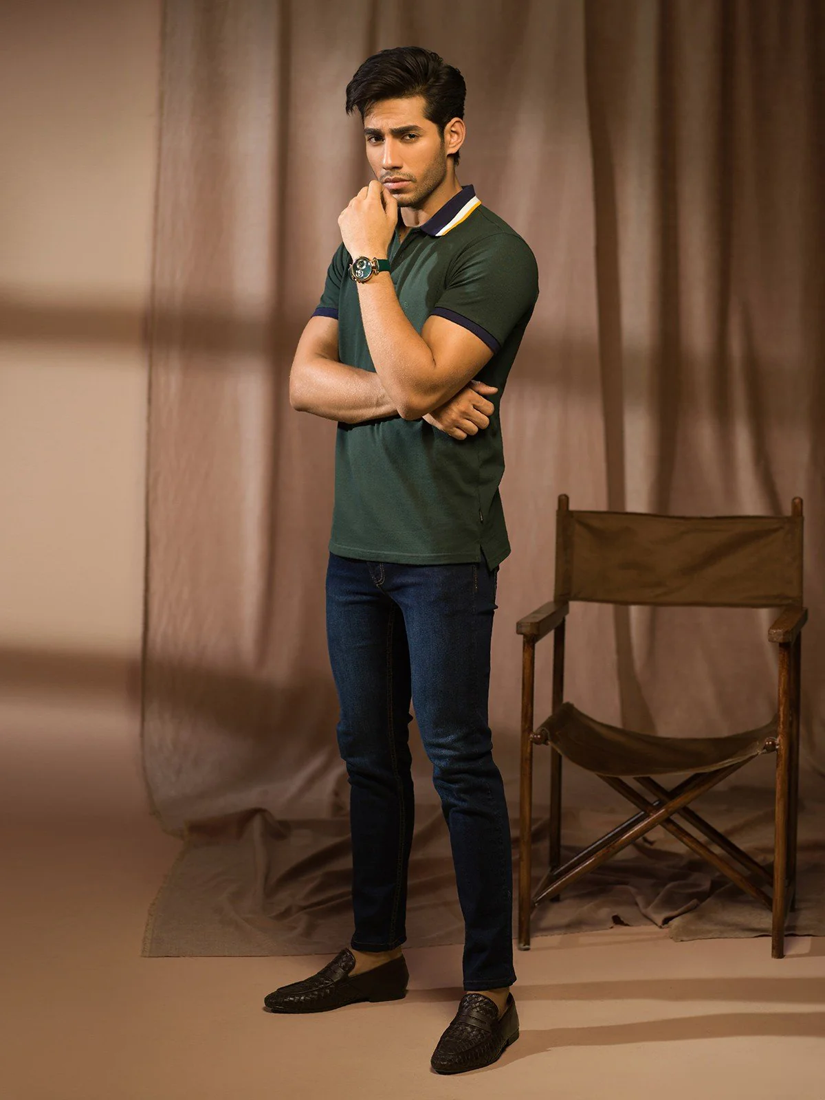 Men's Dark Green Polo Shirt - EMTPS22-007 - Image 3