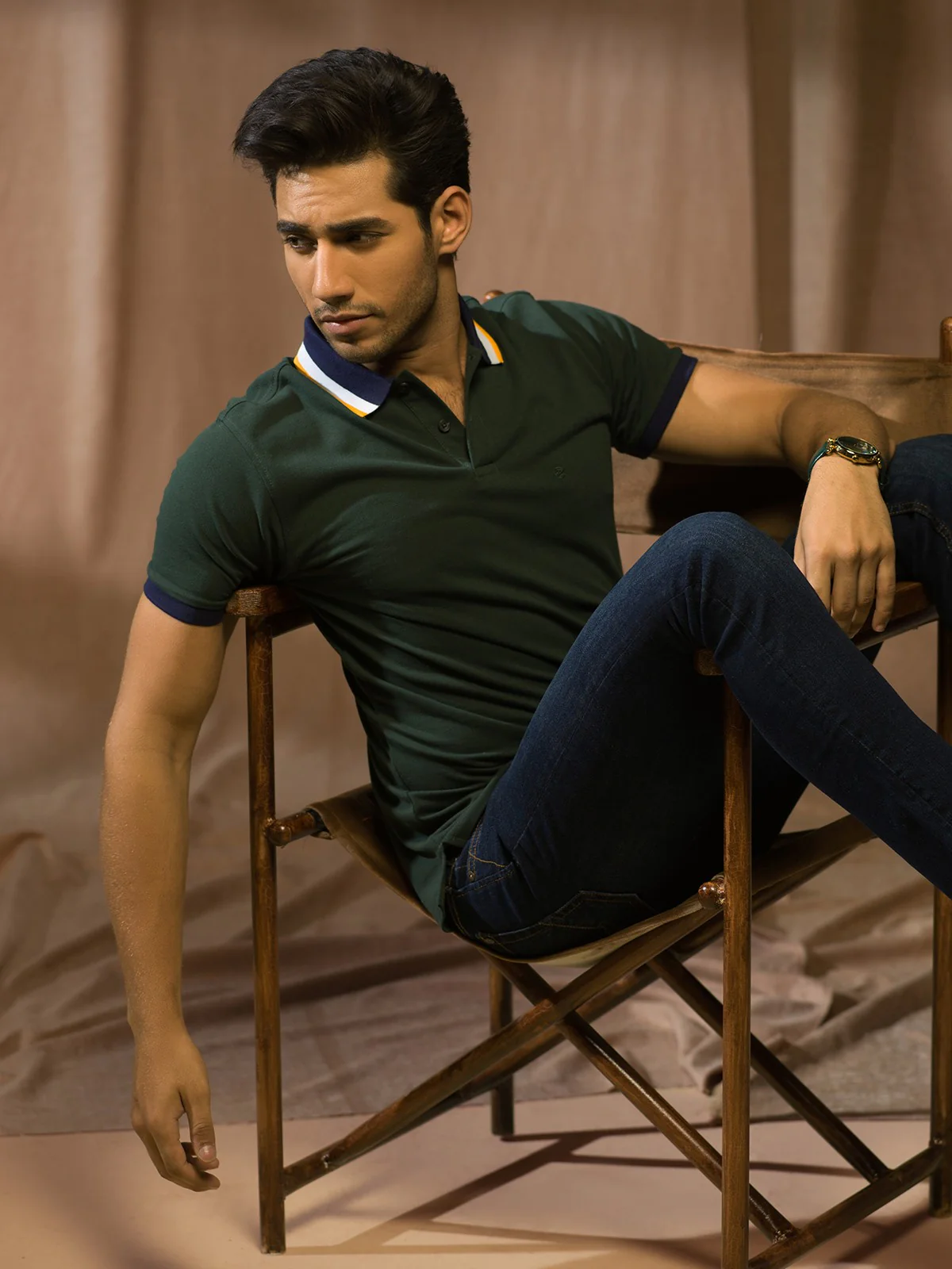 Men's Dark Green Polo Shirt - EMTPS22-007 - Image 4