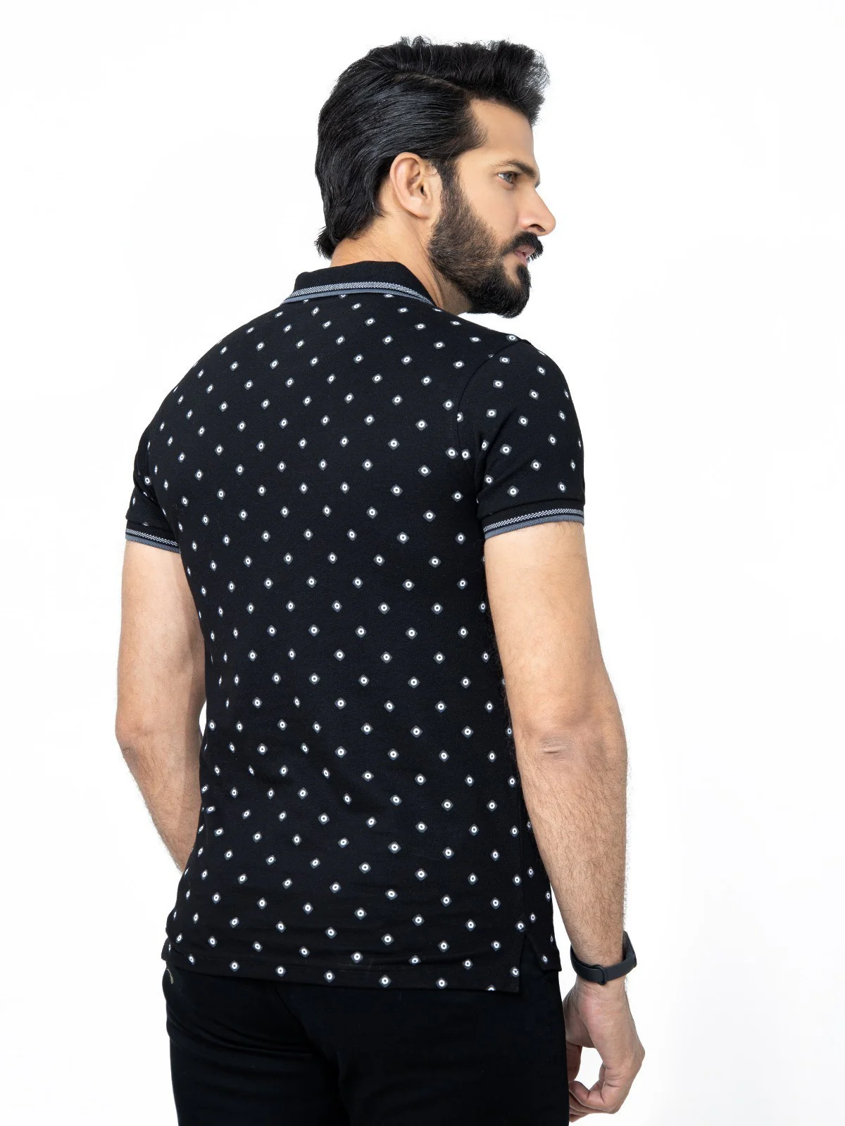 Men's Black Polo Shirt - EMTPS22-012 - Image 3
