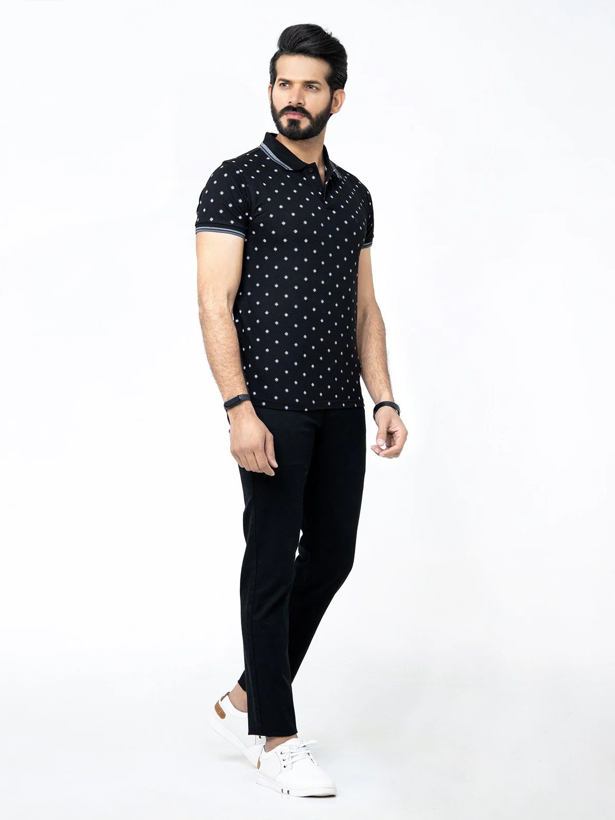 Men's Black Polo Shirt - EMTPS22-012 - Image 5