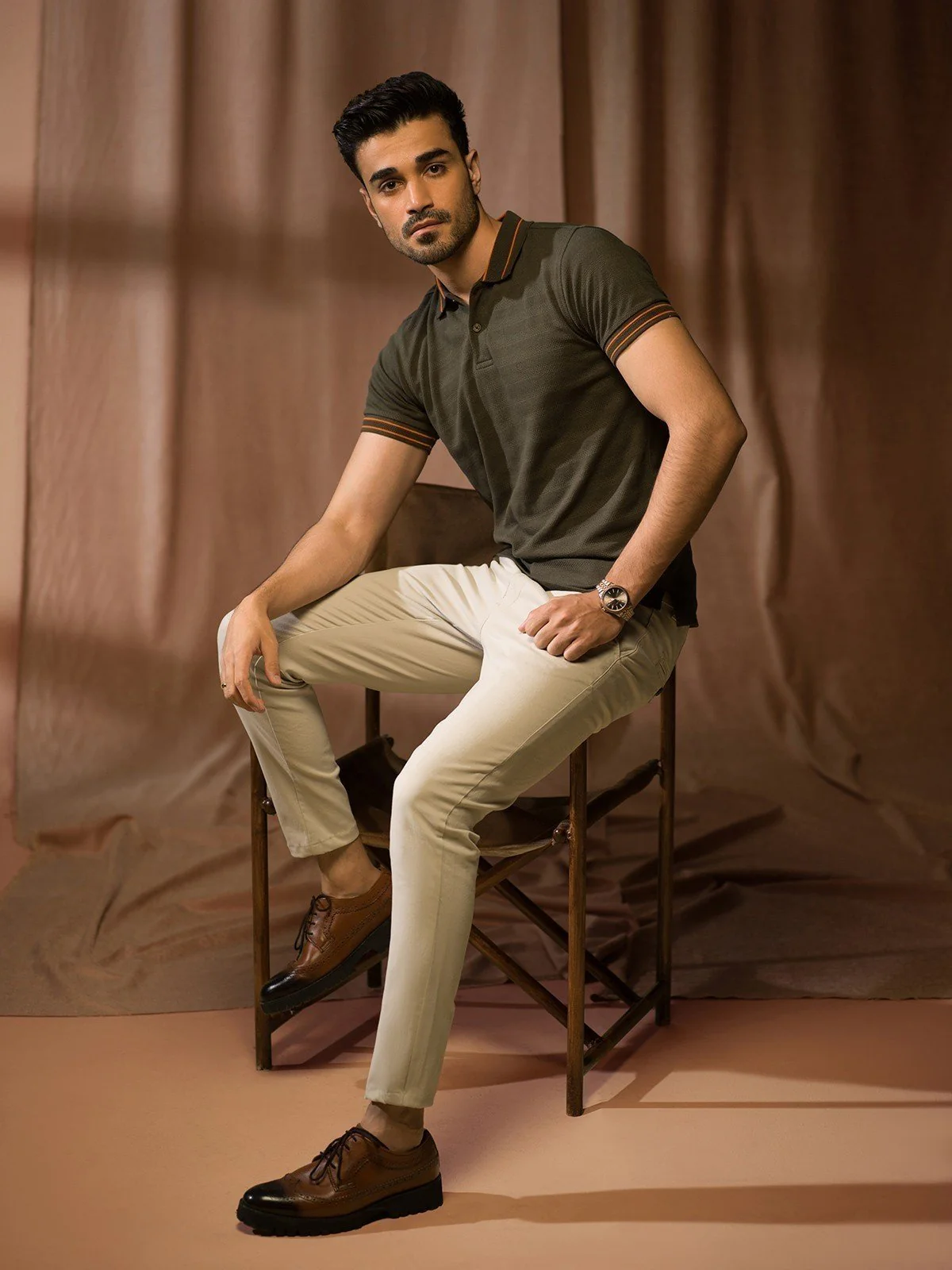 Men's Olive Polo Shirt - EMTPS22-013 - Image 2