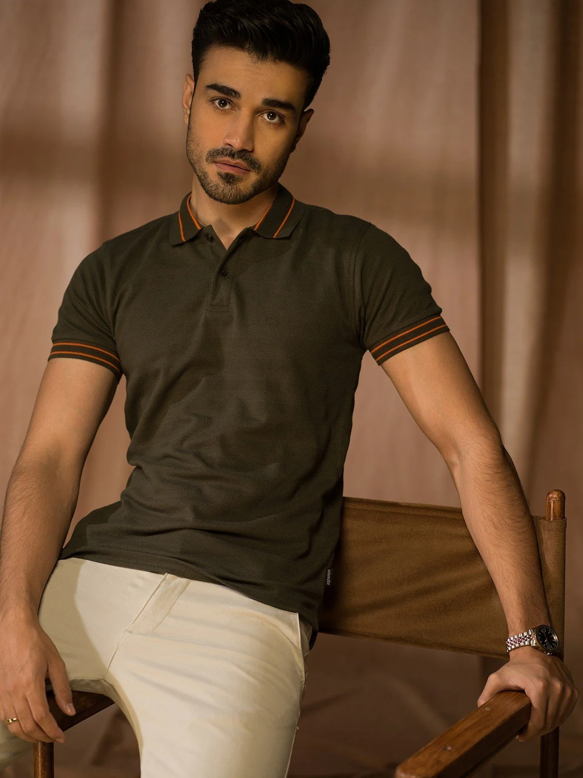 Men's Olive Polo Shirt - EMTPS22-013 - Image 3