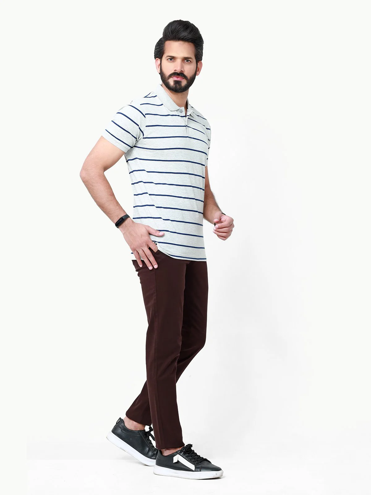 Men's Heather Grey Polo Shirt - EMTPS22-015 - Image 2