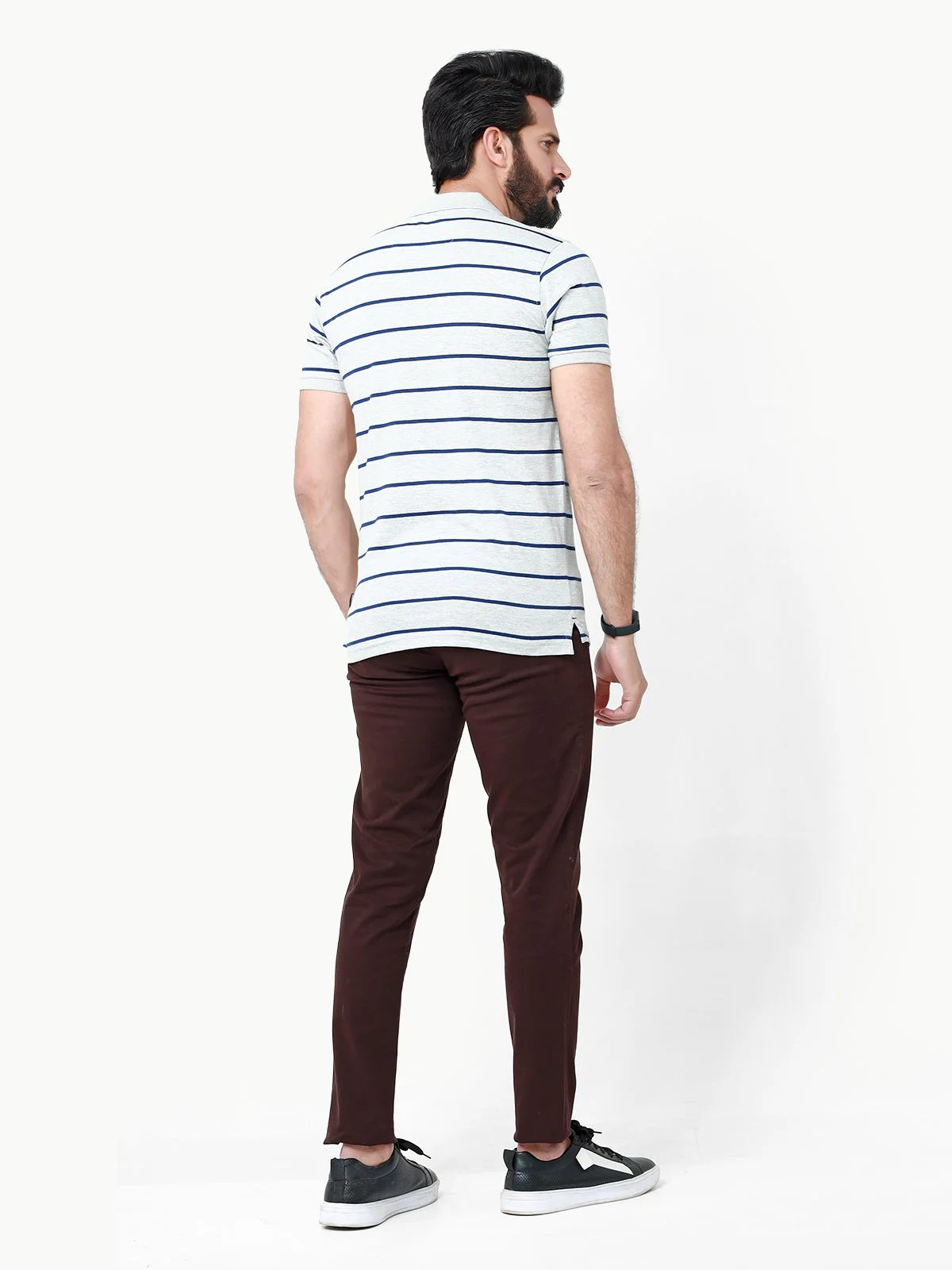 Men's Heather Grey Polo Shirt - EMTPS22-015 - Image 4