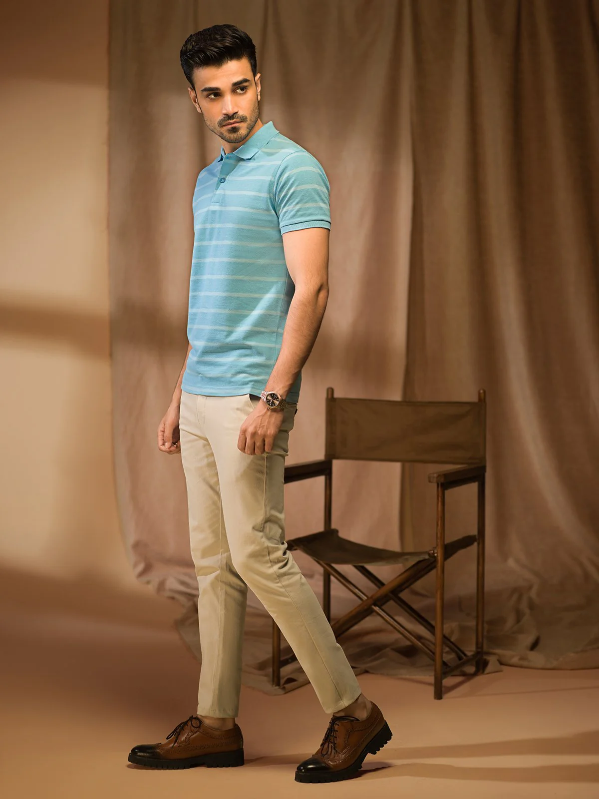 Men's Blue Polo Shirt - EMTPS22-019 - Image 3
