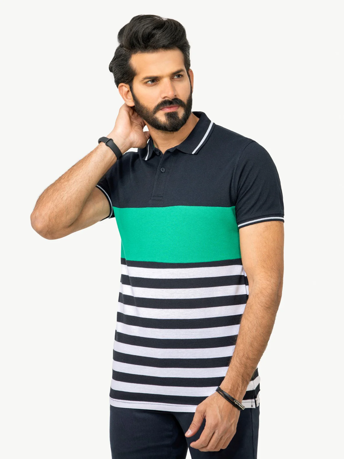 Men's Navy Polo Shirt - EMTPS22-021 - Image 2