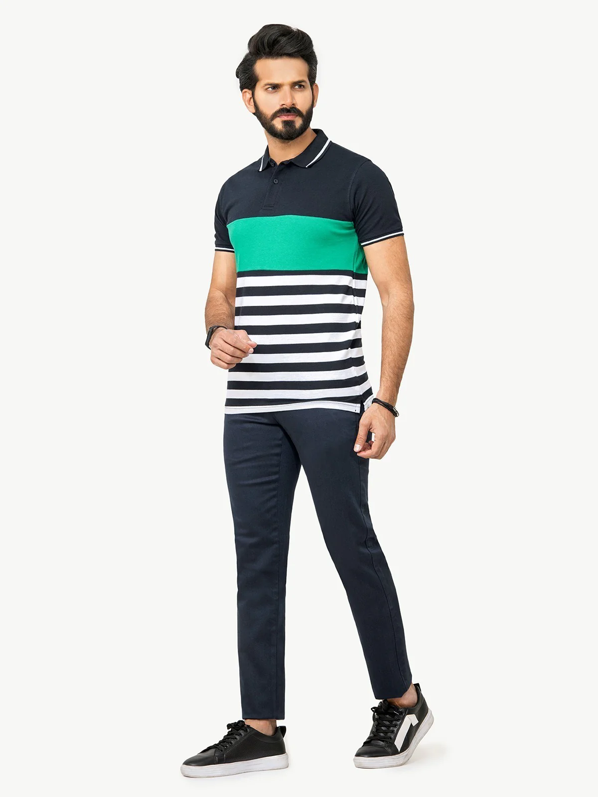 Men's Navy Polo Shirt - EMTPS22-021 - Image 3