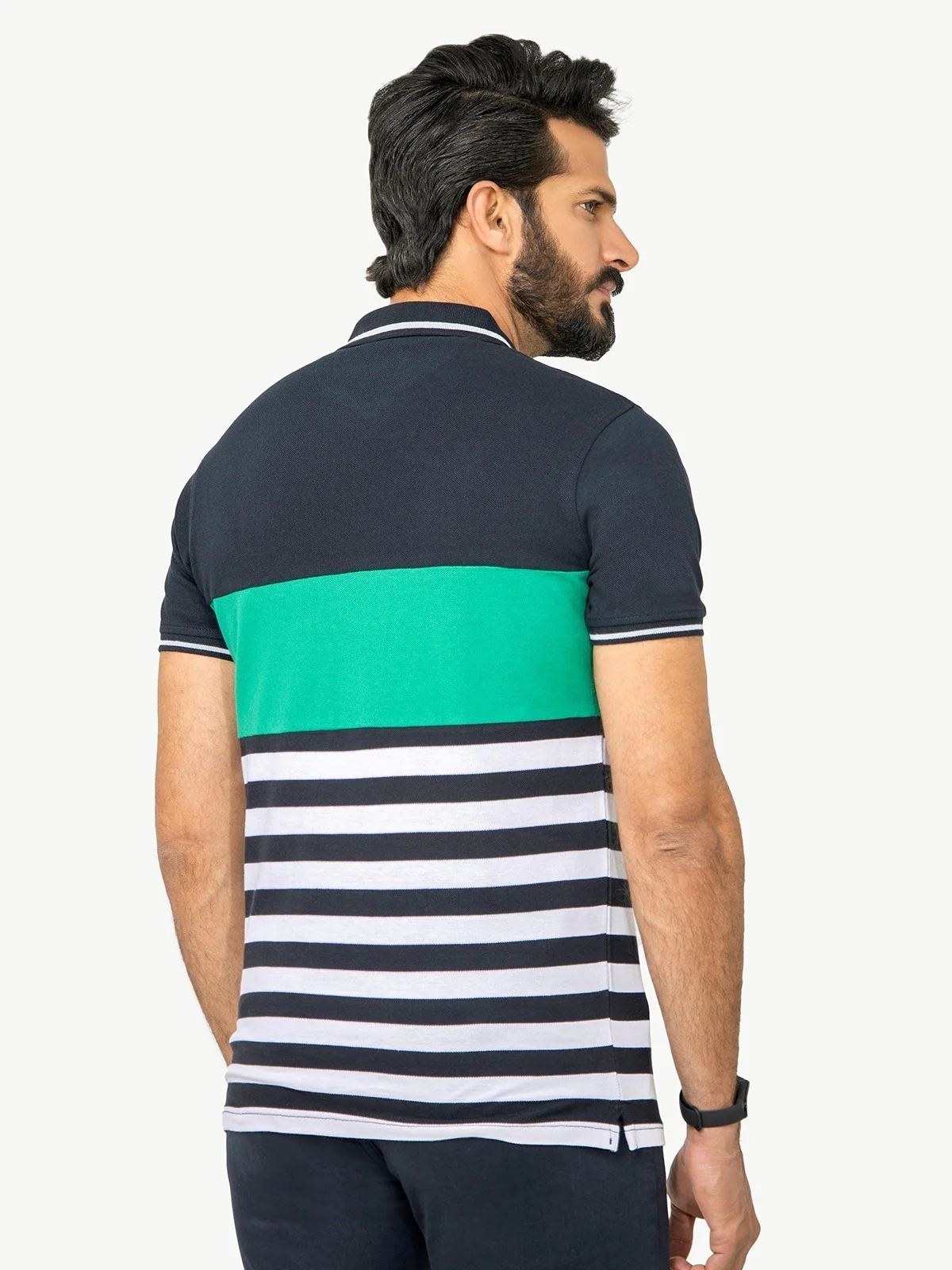 Men's Navy Polo Shirt - EMTPS22-021 - Image 4
