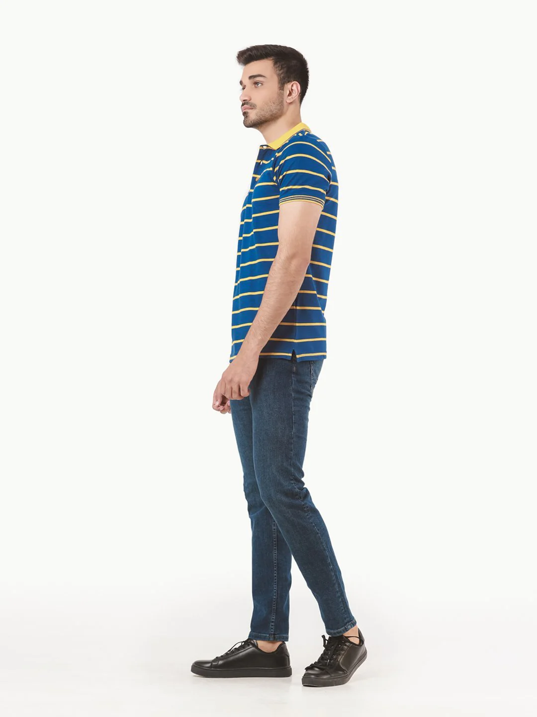 Men's Blue & Yellow Polo Shirt - EMTPS22-022 - Image 3